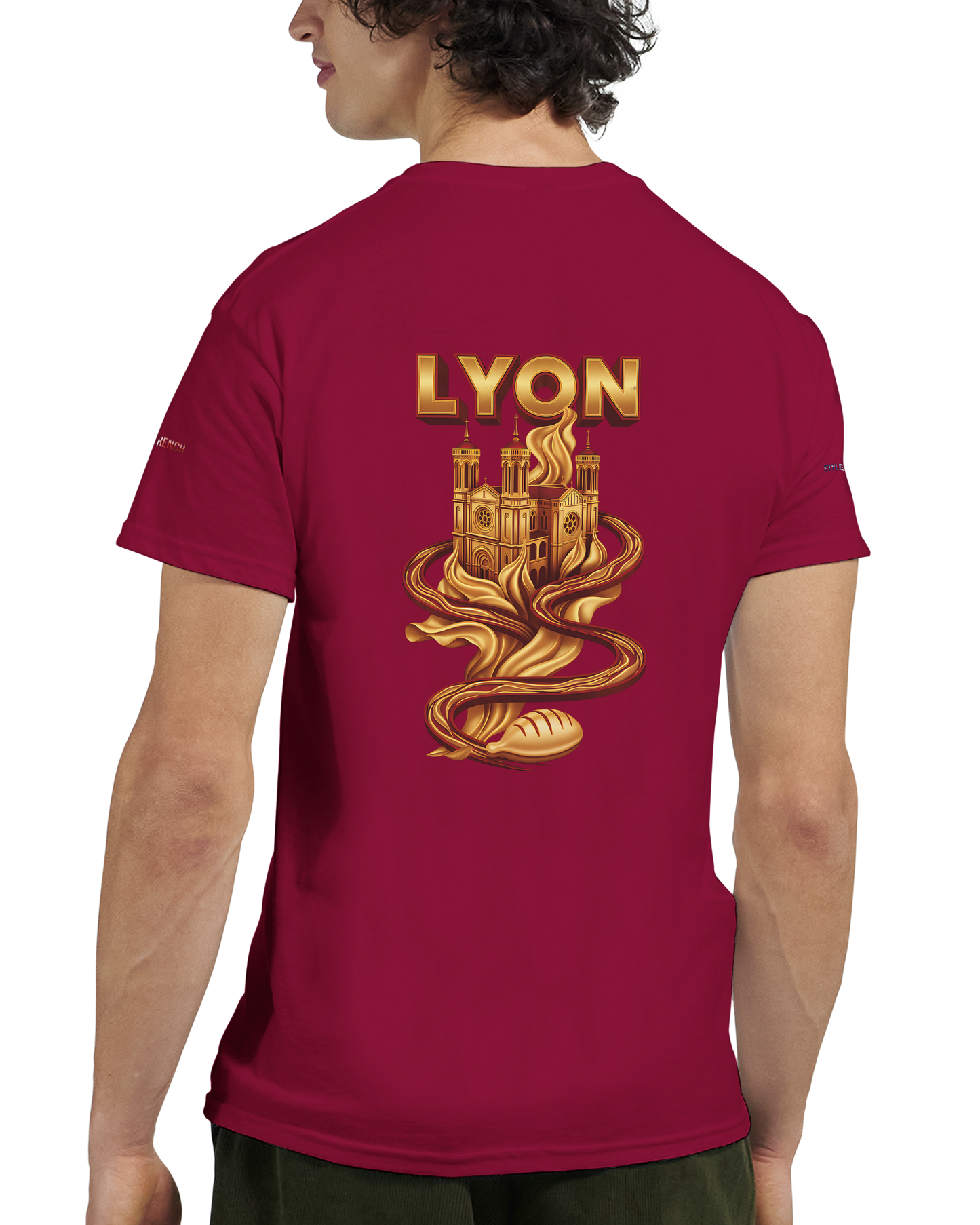 Unisex-T-Shirt Lyon Stadt Frankreich dick Rundhals | Gildan® 5000