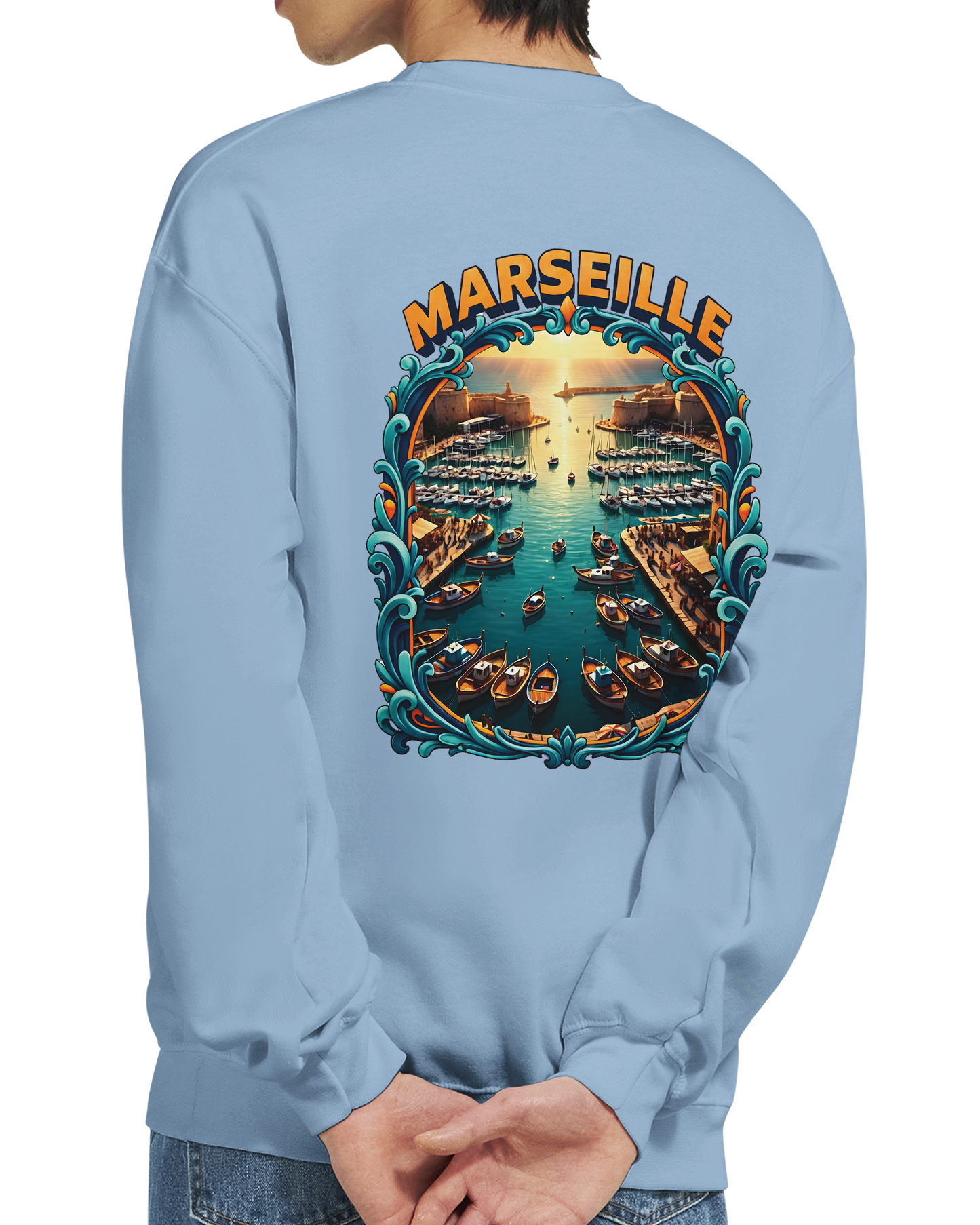 Unisex-Sweatshirt Marseilles Klassisches Rundhals-Sweatshirt | Gildan® 18000