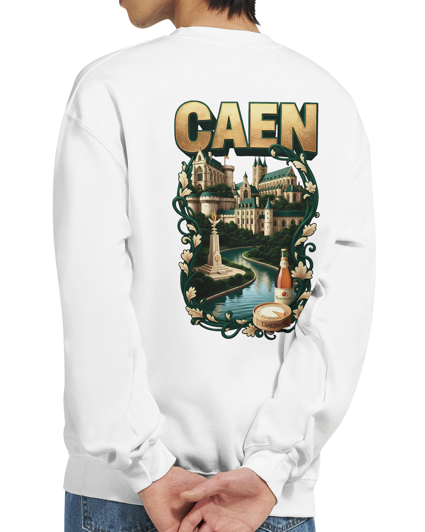 Sweatshirt Caen Stadt in Frankreich klassisch Unisex Rundhals | Gildan® 18000