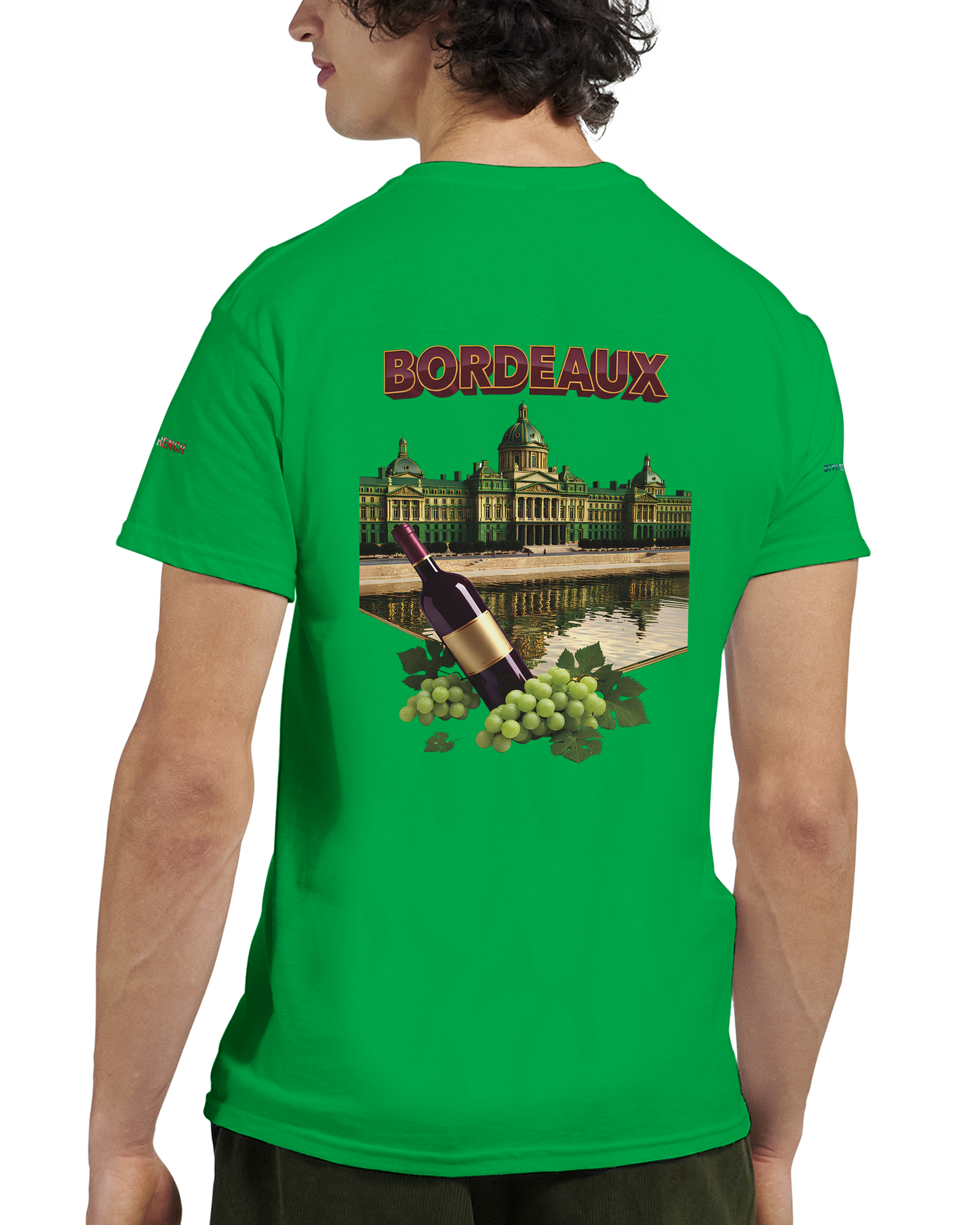 Unisex burgundy French city crewneck heavy t-shirt | Gildan® 5000