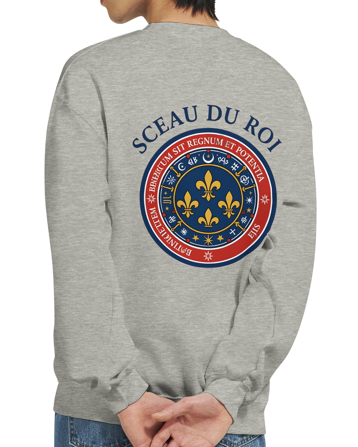 Herren-Sweatshirt Das Siegel des Königs, klassischer Rundhals | Gildan® 18000