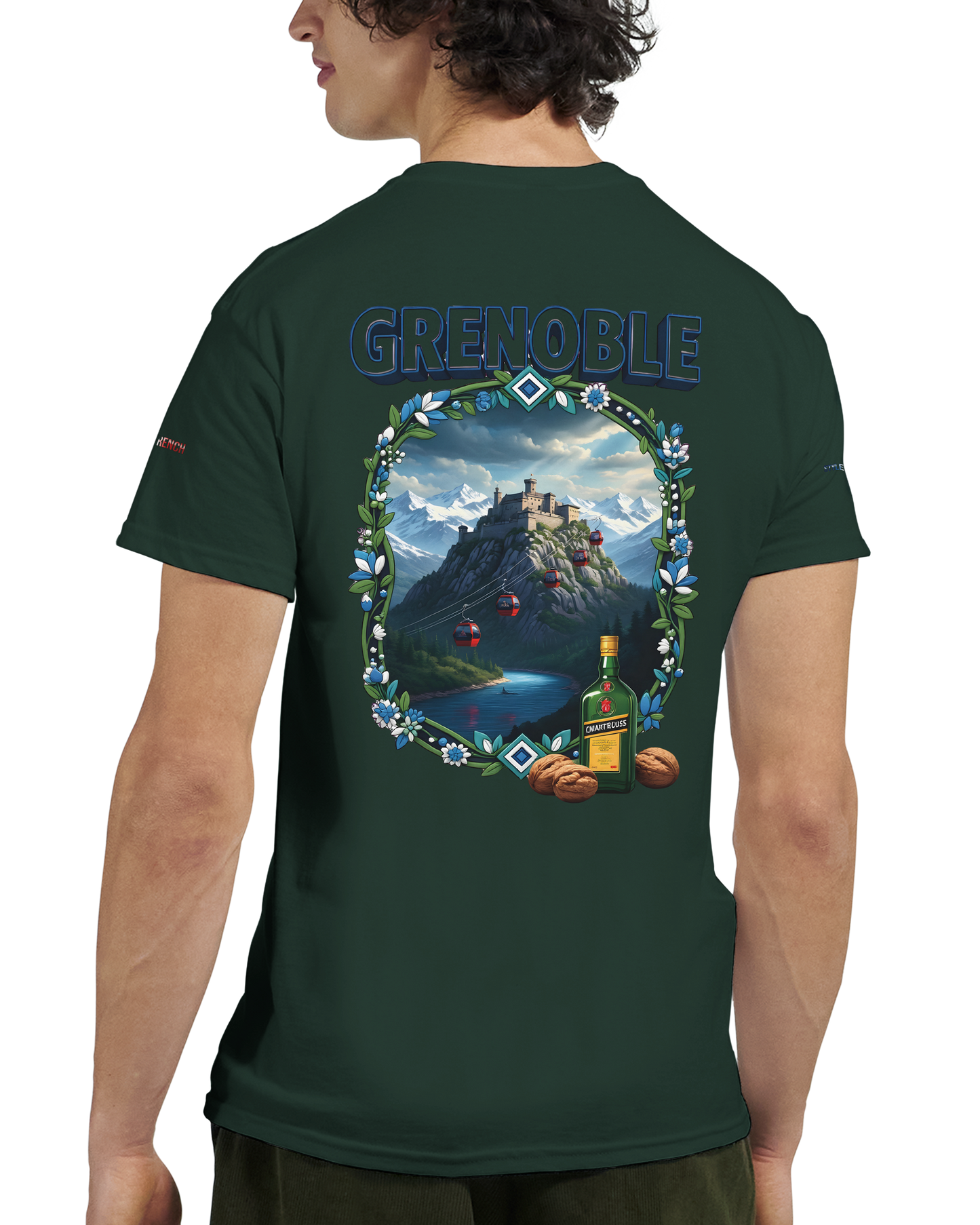 Unisex-T-Shirt Grenoble Stadt in Frankreich dick Rundhals | Gildan® 5000