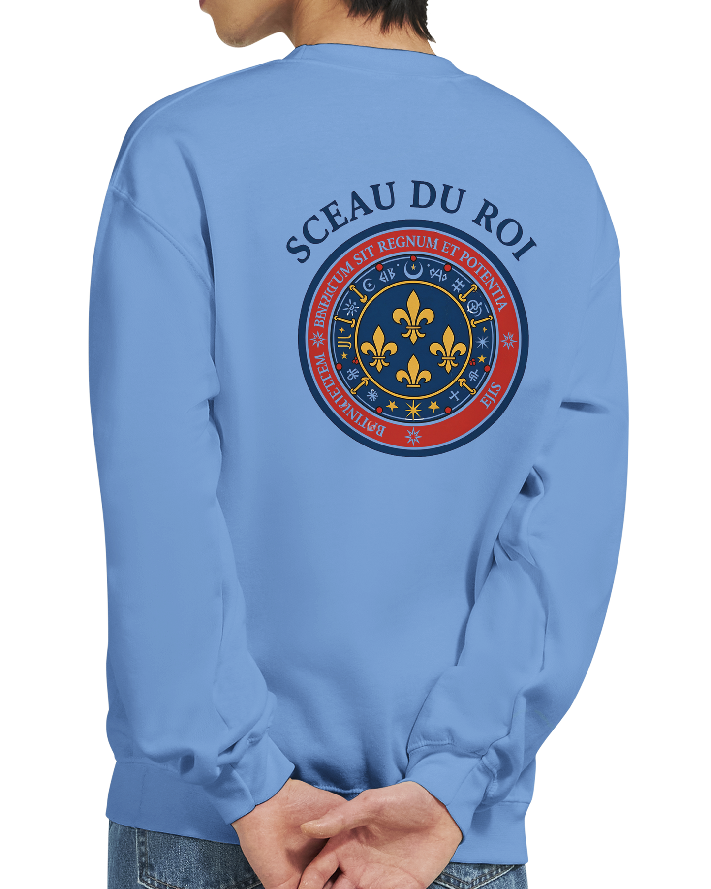 Herren-Sweatshirt Das Siegel des Königs, klassischer Rundhals | Gildan® 18000