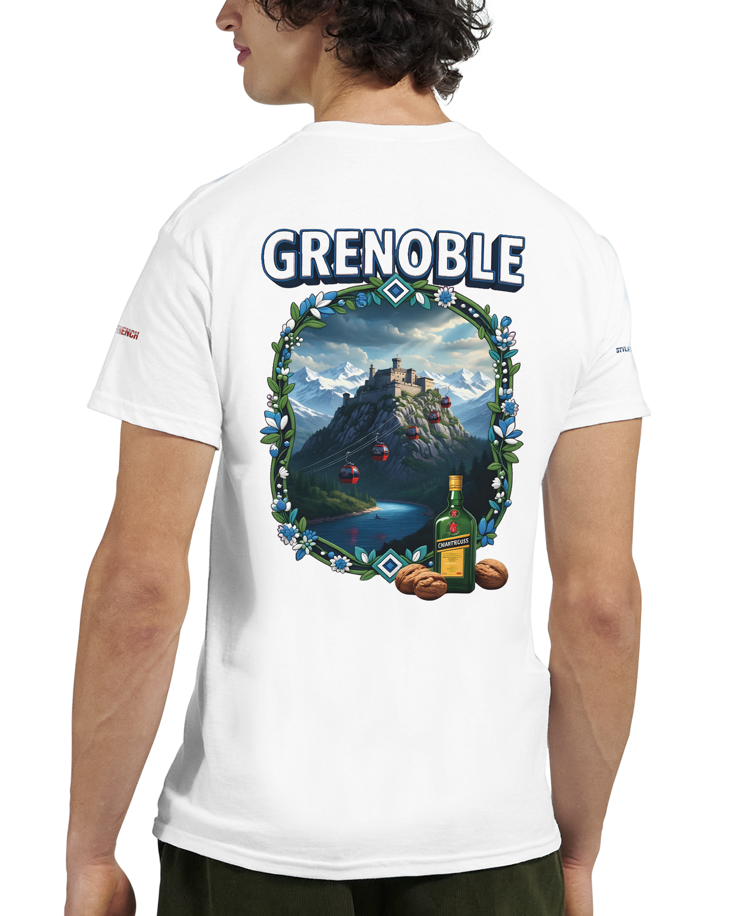 Unisex-T-Shirt Grenoble Stadt in Frankreich dick Rundhals | Gildan® 5000