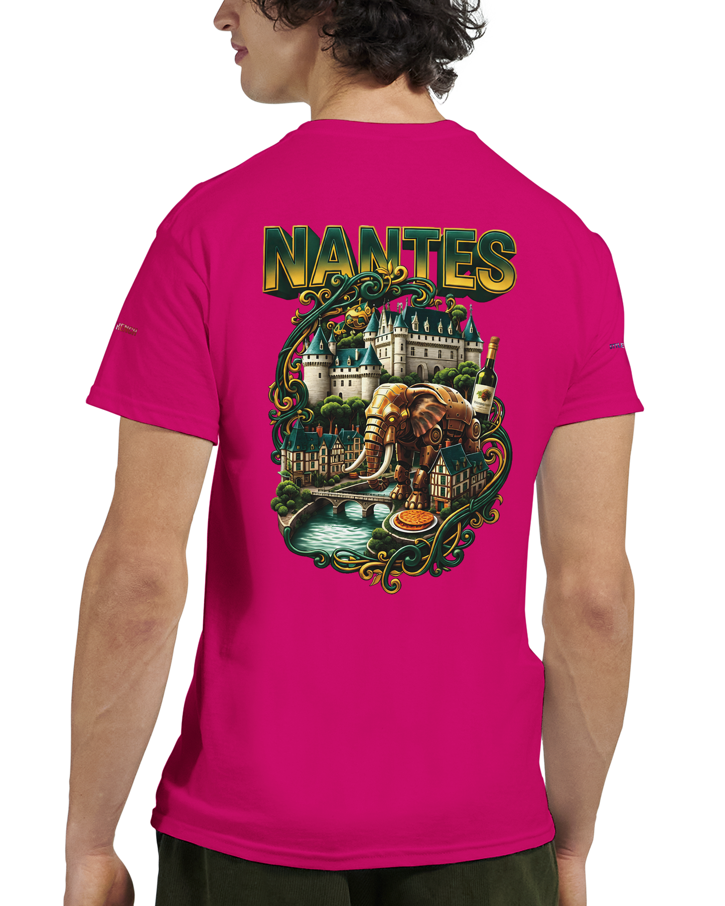 Unisex T-Shirt Nantes Stadt Frankreich | dickes Rundhals-T-Shirt | Gildan® 5000