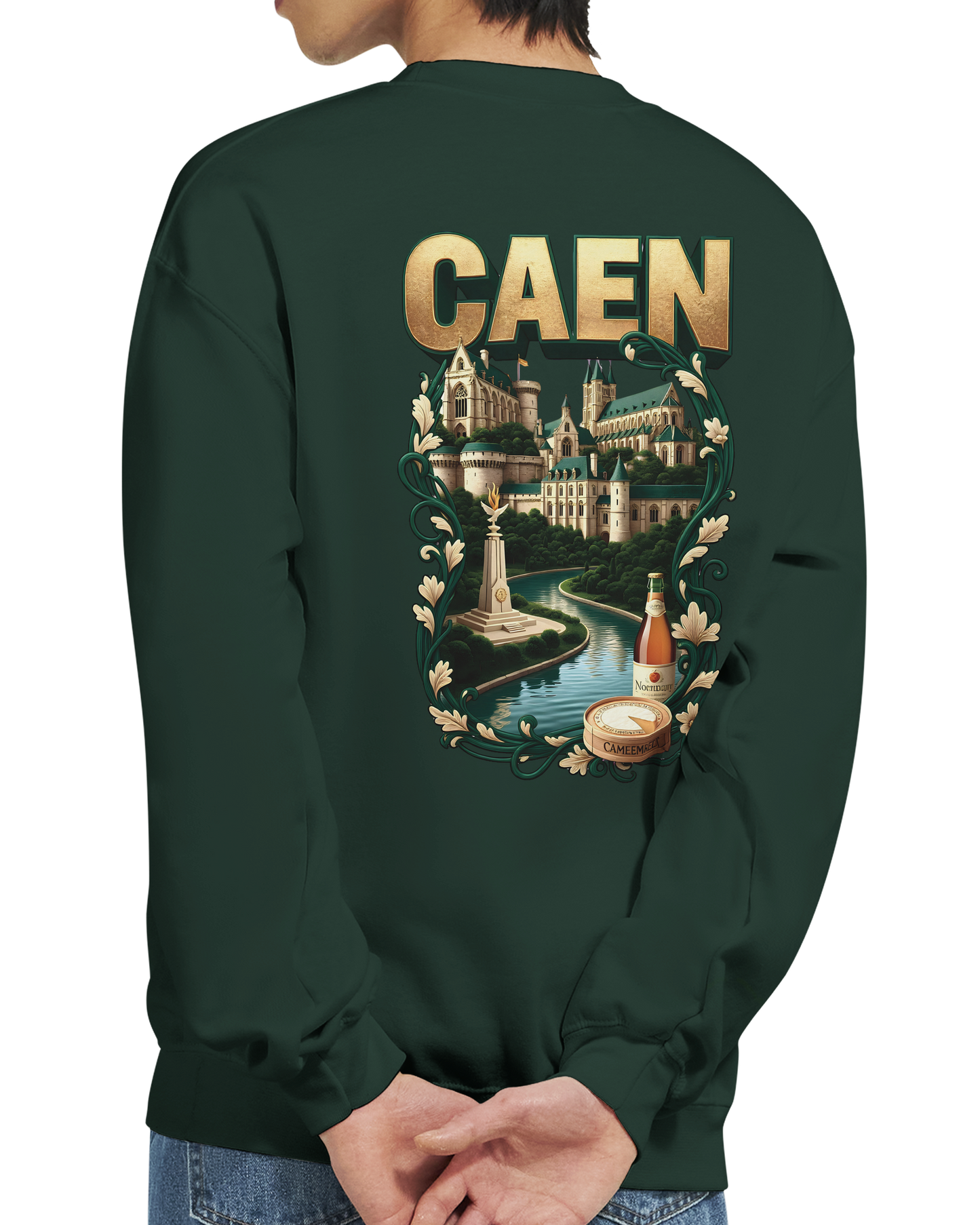 Sweatshirt Caen Stadt in Frankreich klassisch Unisex Rundhals | Gildan® 18000