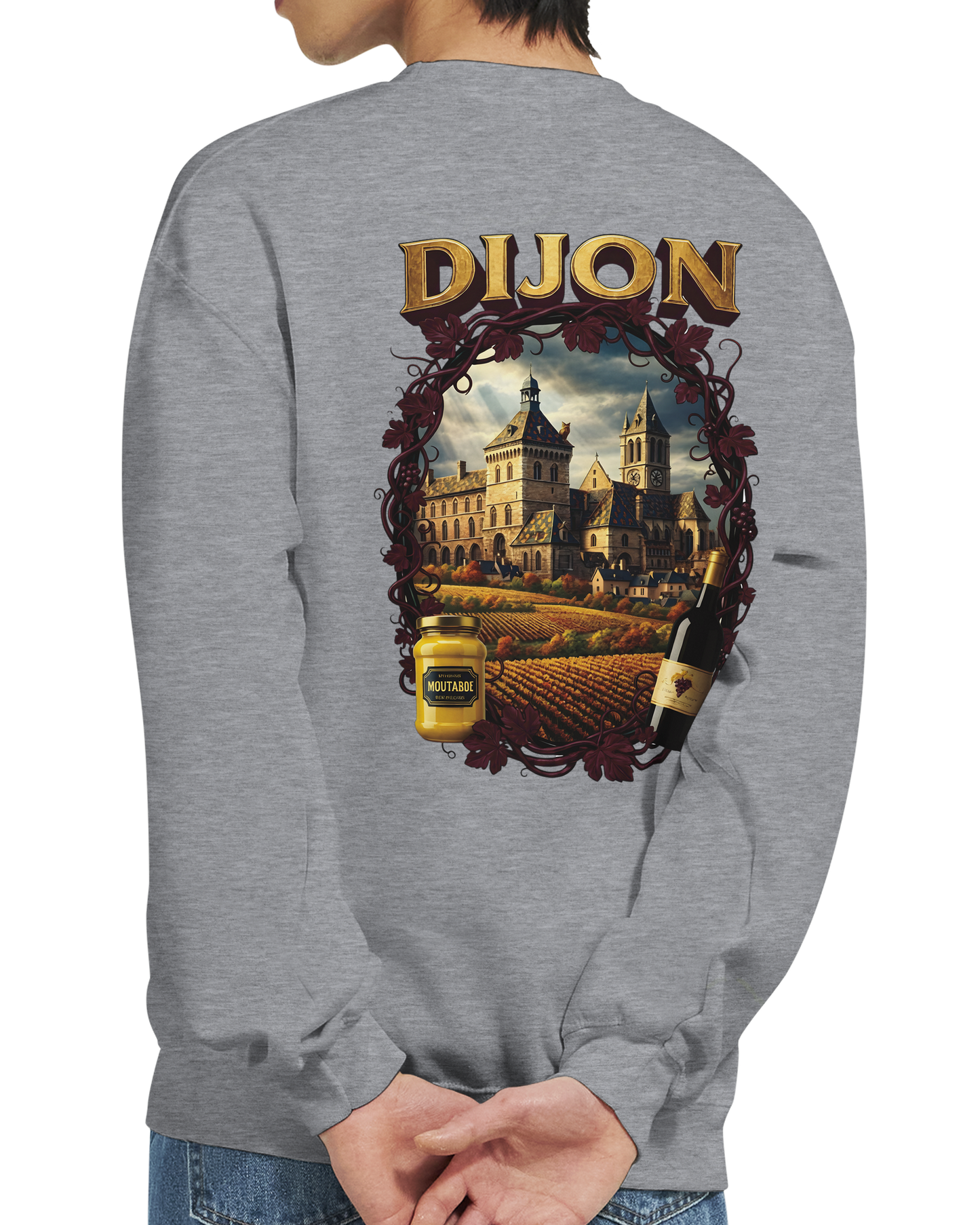 Unisex-Sweatshirt Dijon, Frankreich klassisch Rundhals | Gildan® 18000