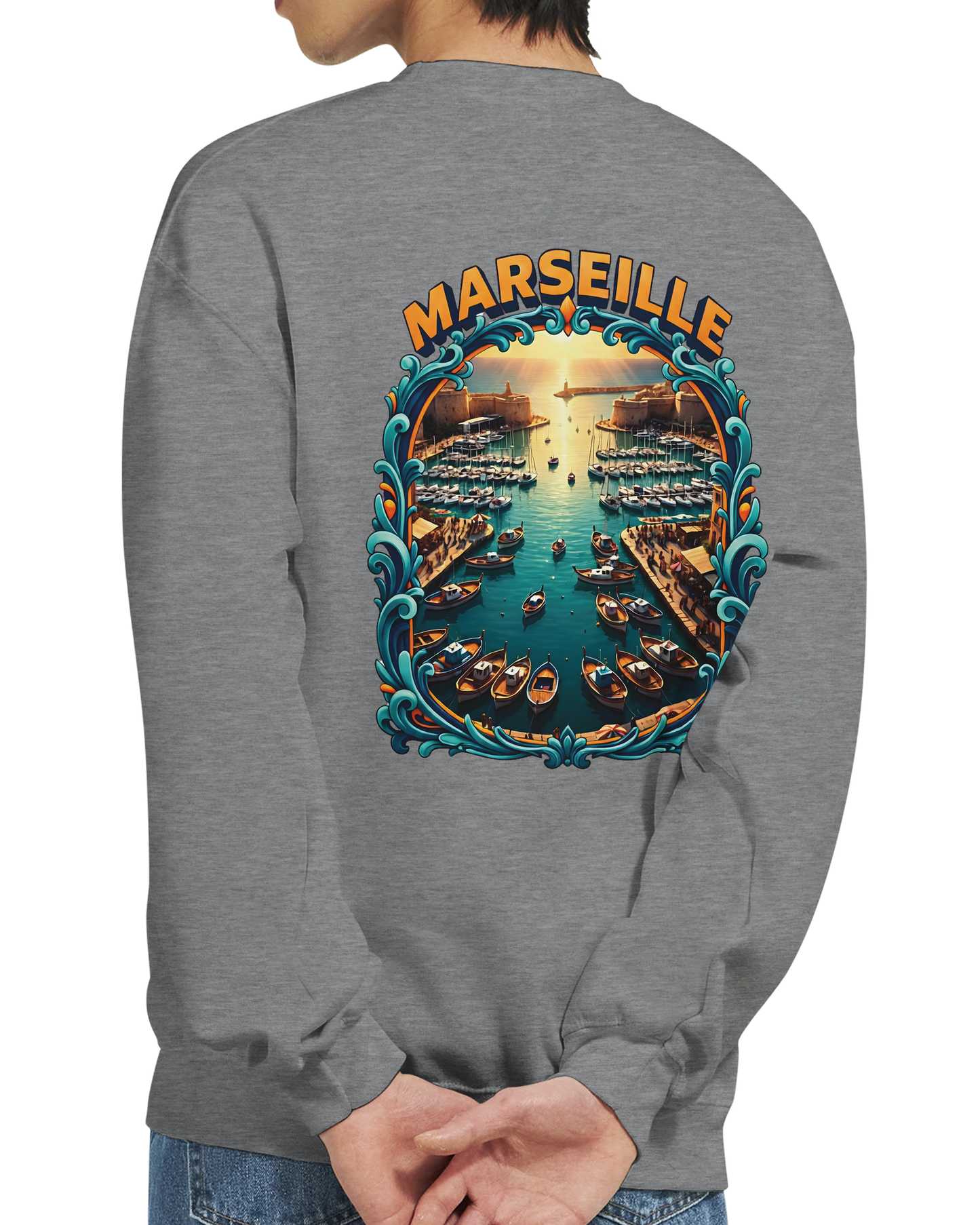 Unisex-Sweatshirt Marseilles Klassisches Rundhals-Sweatshirt | Gildan® 18000
