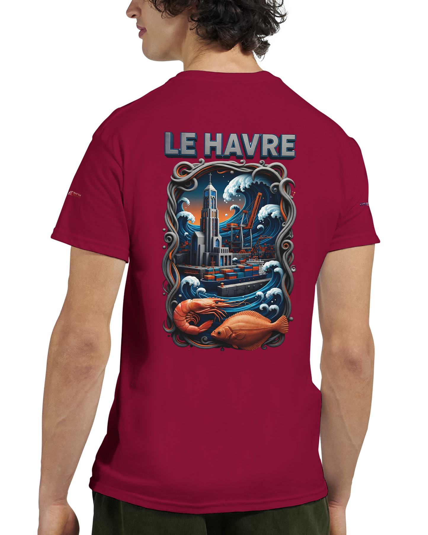 Unisex-T-Shirt Le Havre Stadt in Frankreich dick Rundhals | Gildan® 5000