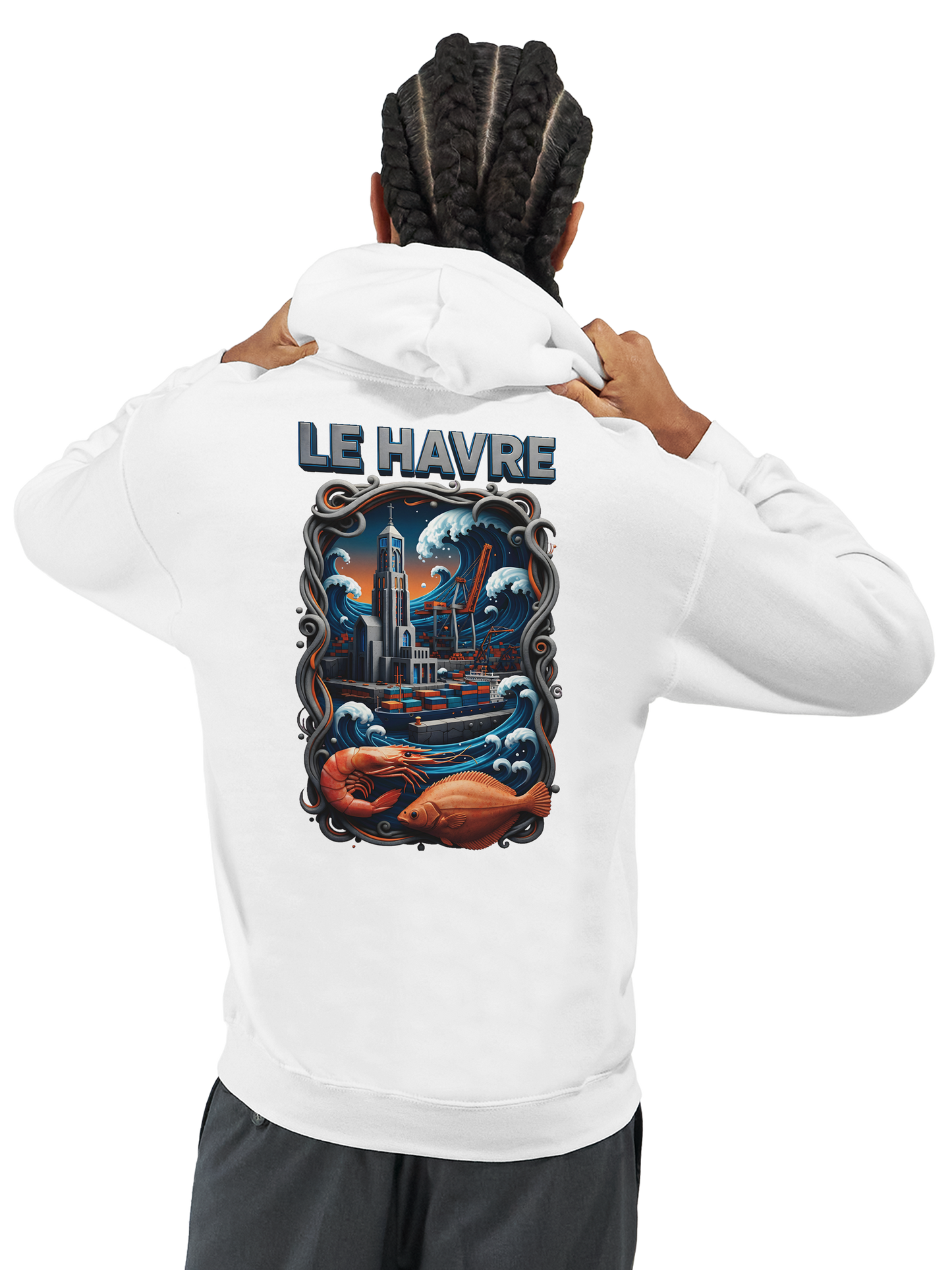 Sweat à capuche unisexe Le Havre