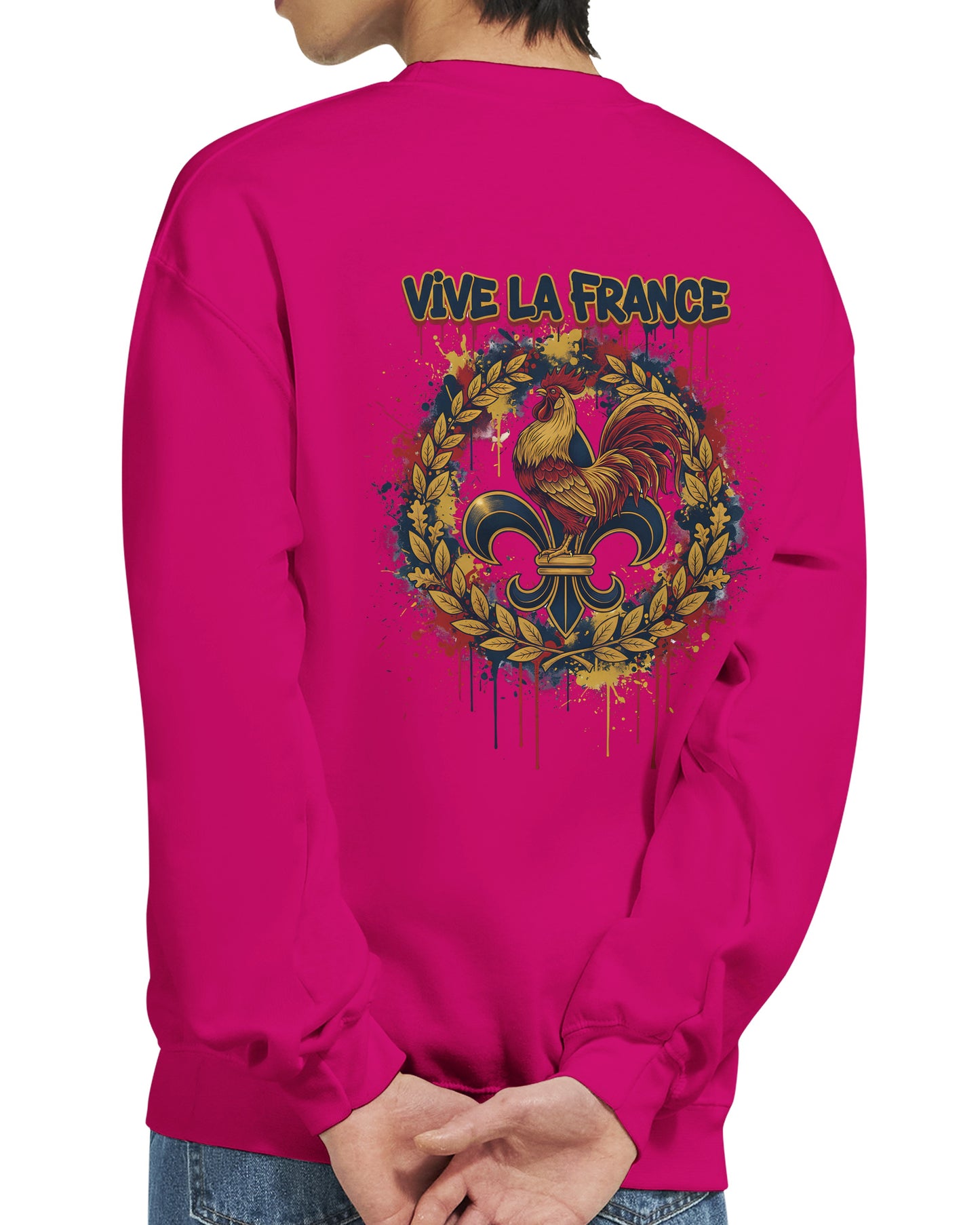 Sweat-shirt Vive la France pour Homme – Sweat à Capuche en Coton Premium