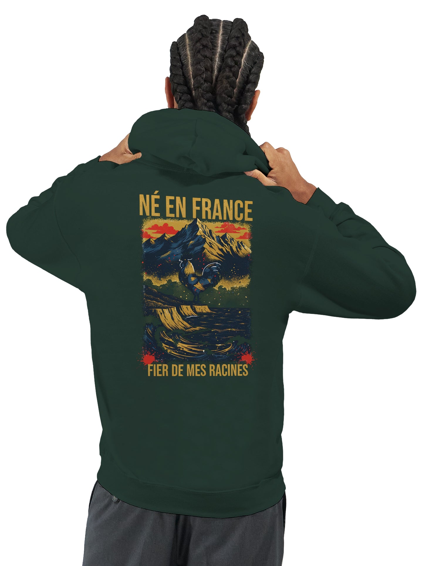 Sweat à Capuche Homme « Né en France » – Premium Confort et Style