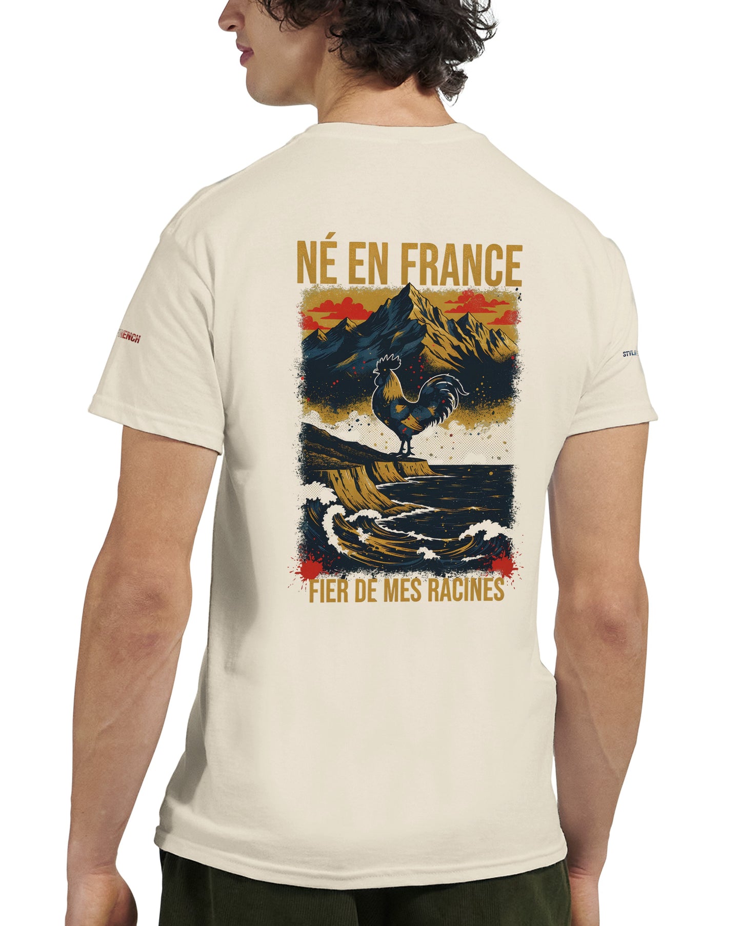 T-Shirt in Frankreich geboren dick rundhals | Gildan® 5000