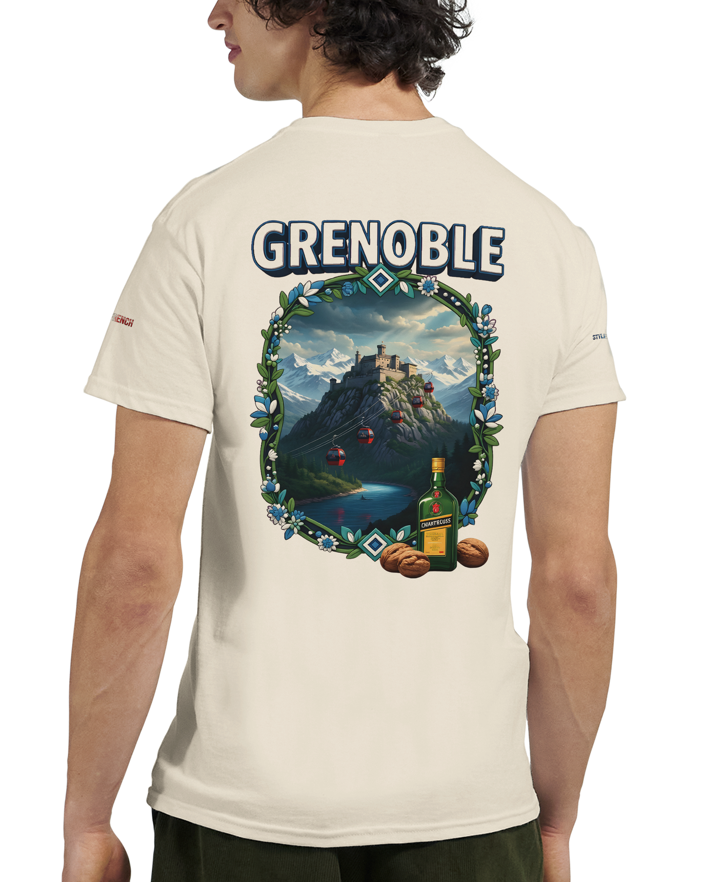 Unisex-T-Shirt Grenoble Stadt in Frankreich dick Rundhals | Gildan® 5000