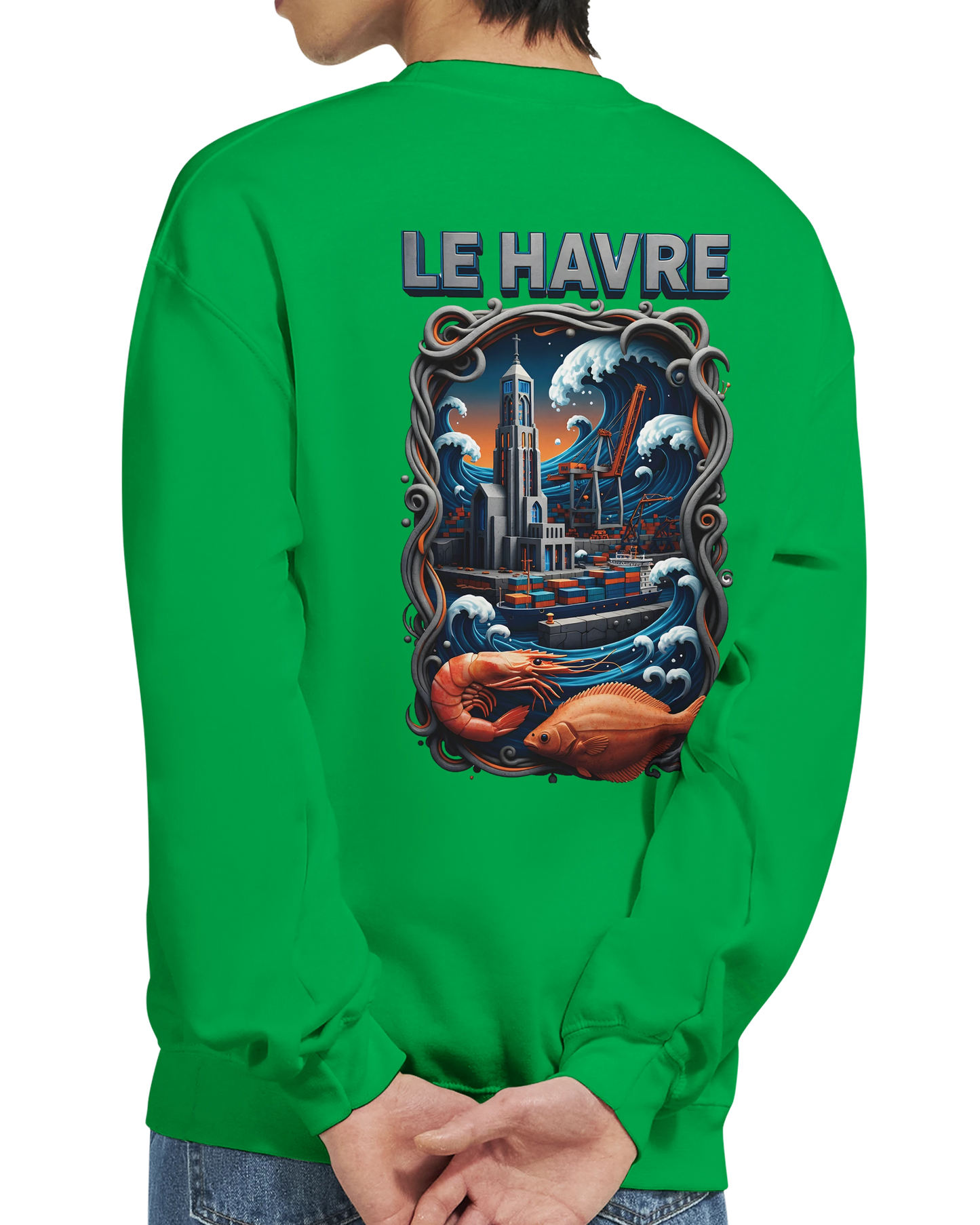 Sweat-shirt Unisexe Le Havre – Ville de France – Pull Premium Confort