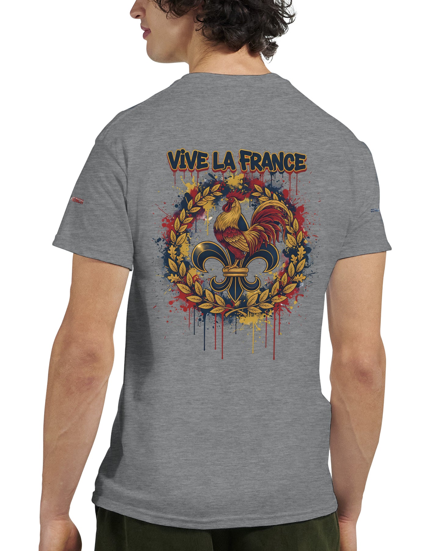 T-Shirt vive la France Herren dick Rundhals | Gildan® 5000