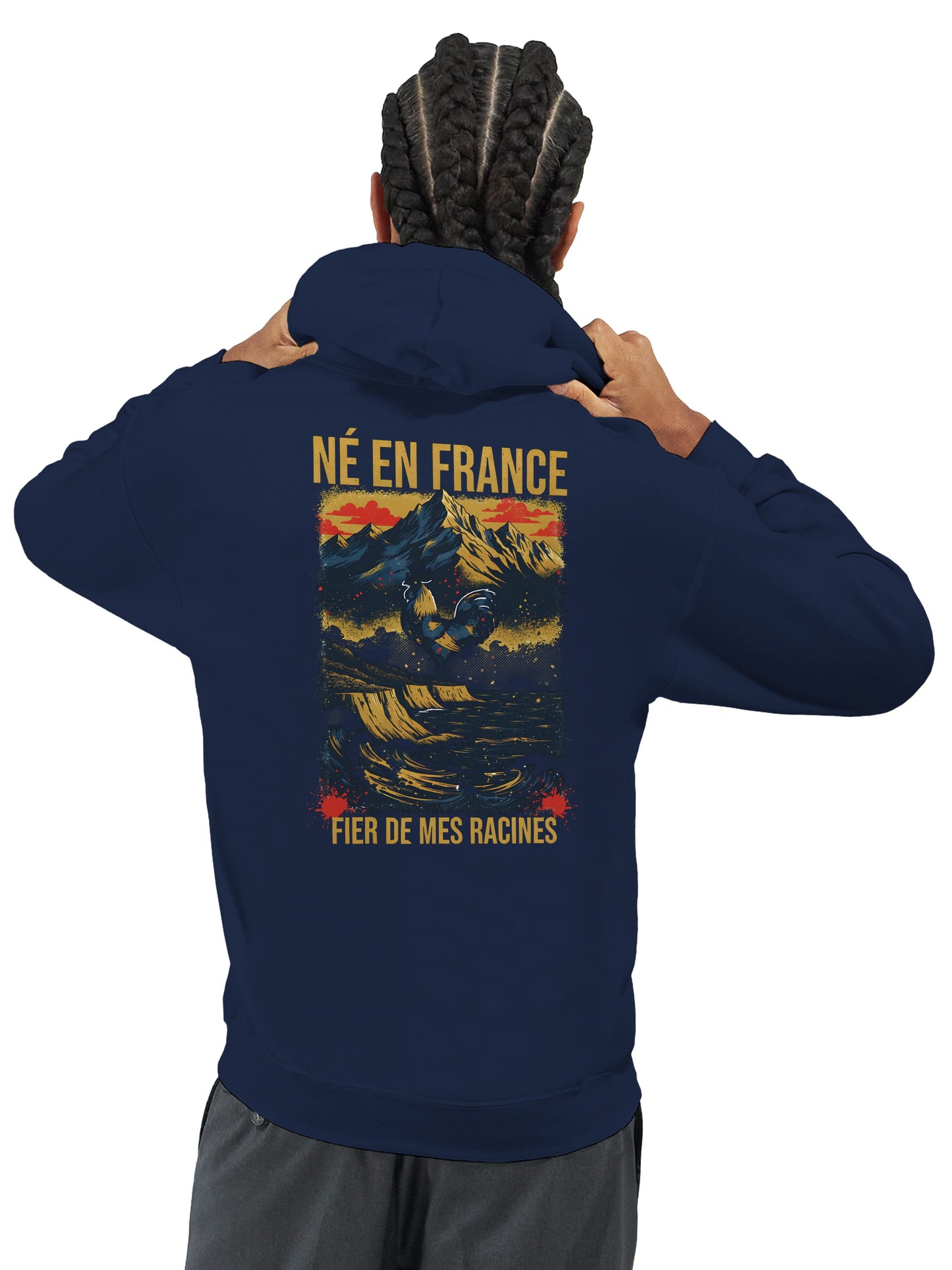 Sweat à Capuche Homme « Né en France » – Premium Confort et Style