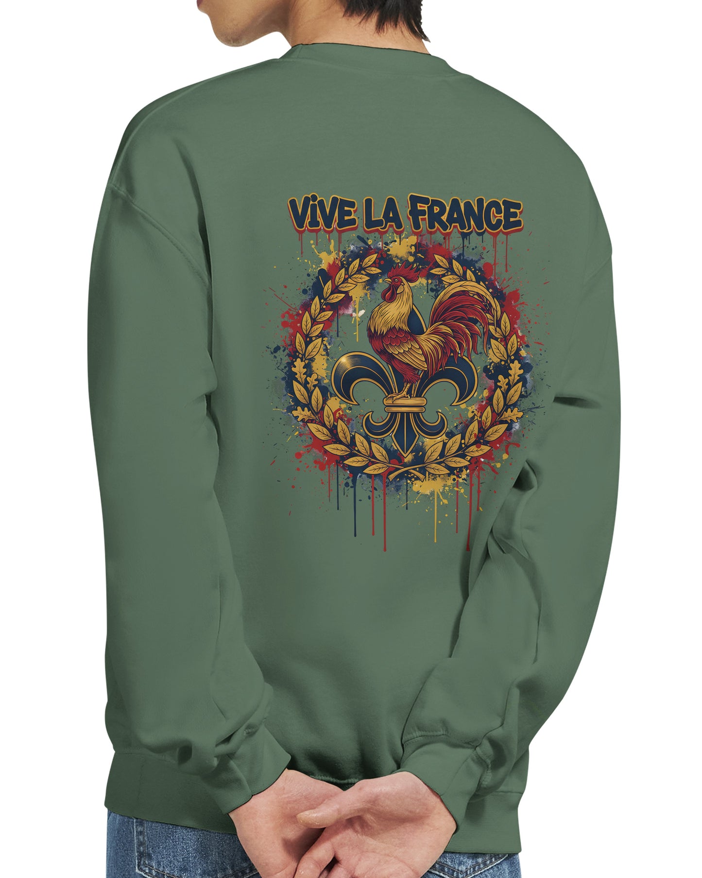 Sweat-shirt Vive la France pour Homme – Sweat à Capuche en Coton Premium