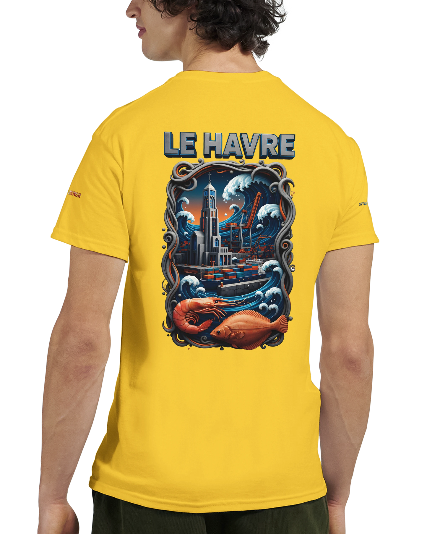 Unisex-T-Shirt Le Havre Stadt in Frankreich dick Rundhals | Gildan® 5000