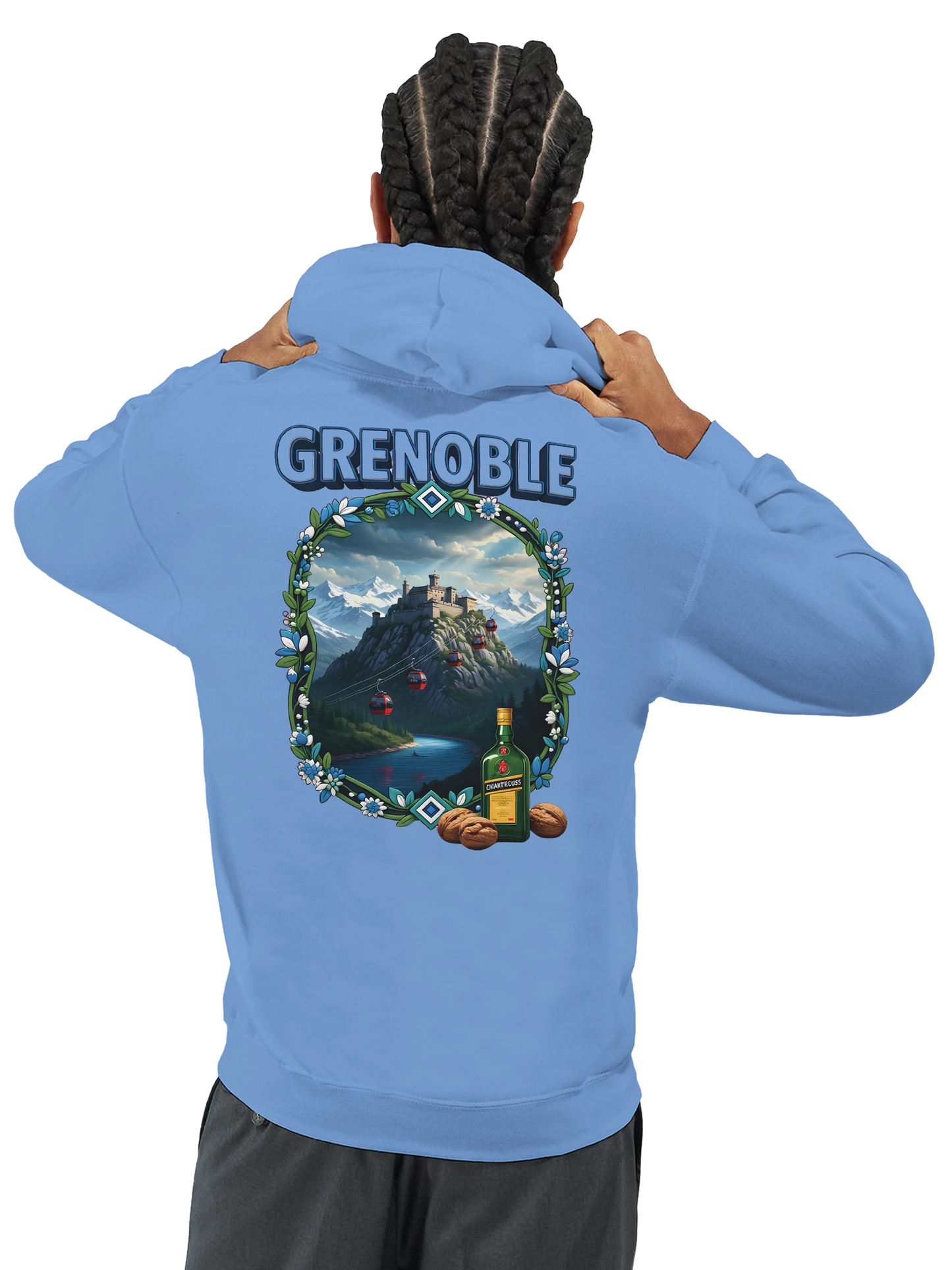 Kapuzenpullover Grenoble Stadt in Frankreich Unisex Classic | Gildan® 18500