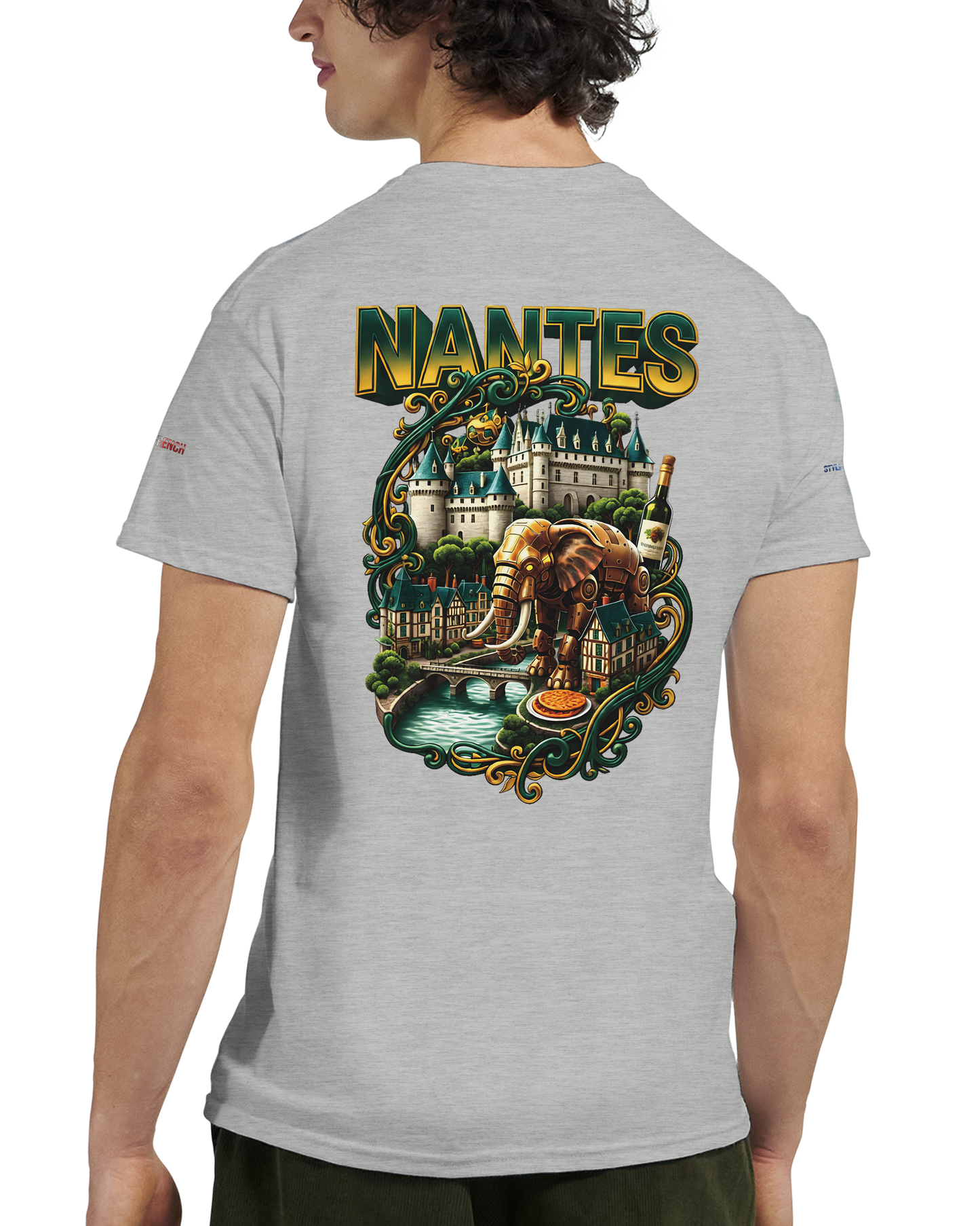 Unisex T-Shirt Nantes Stadt Frankreich | dickes Rundhals-T-Shirt | Gildan® 5000