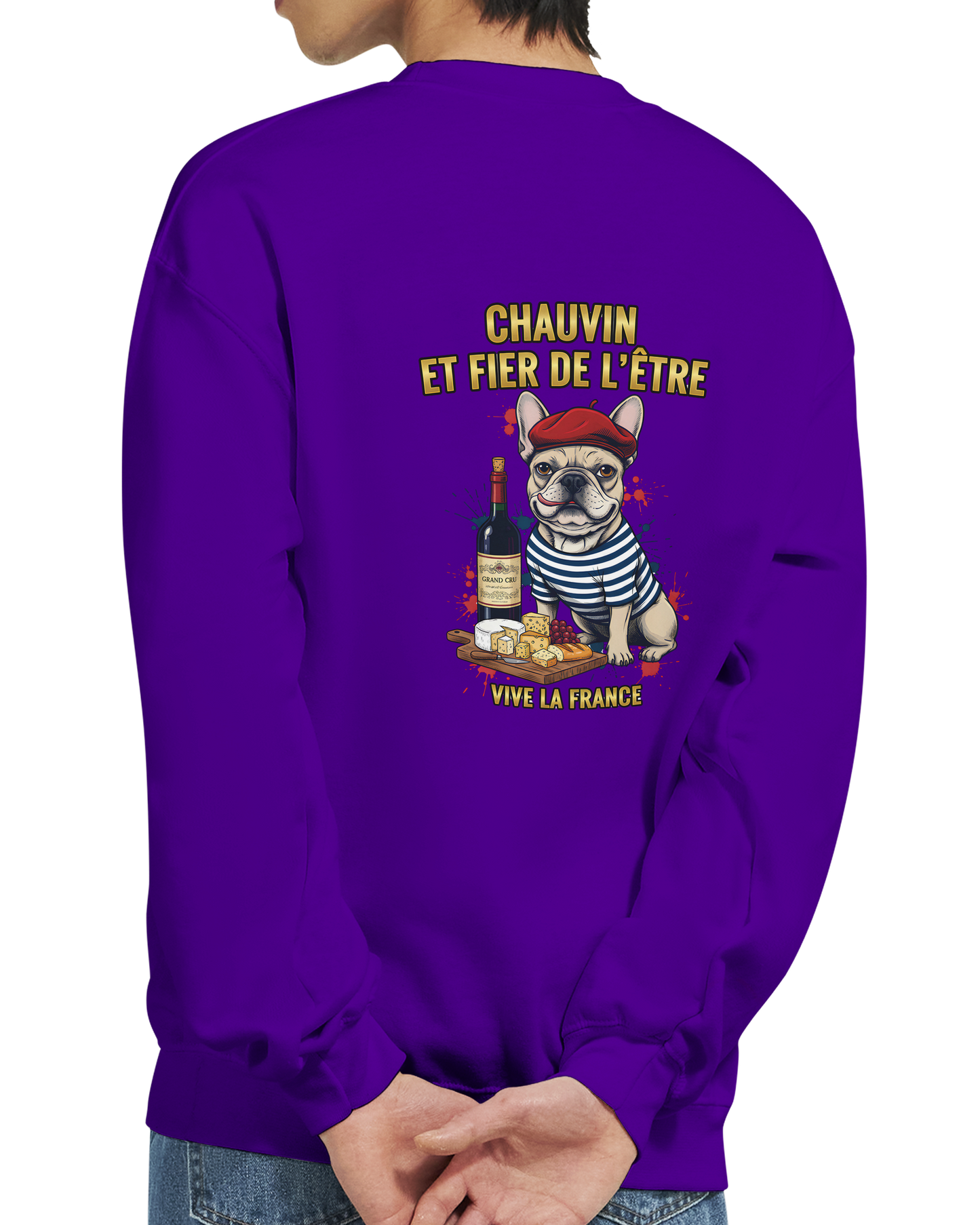 Sweatshirt „Chauvin und stolz darauf zu sein“ im klassischen französischen Rundhals-Stil | Gildan® 18000