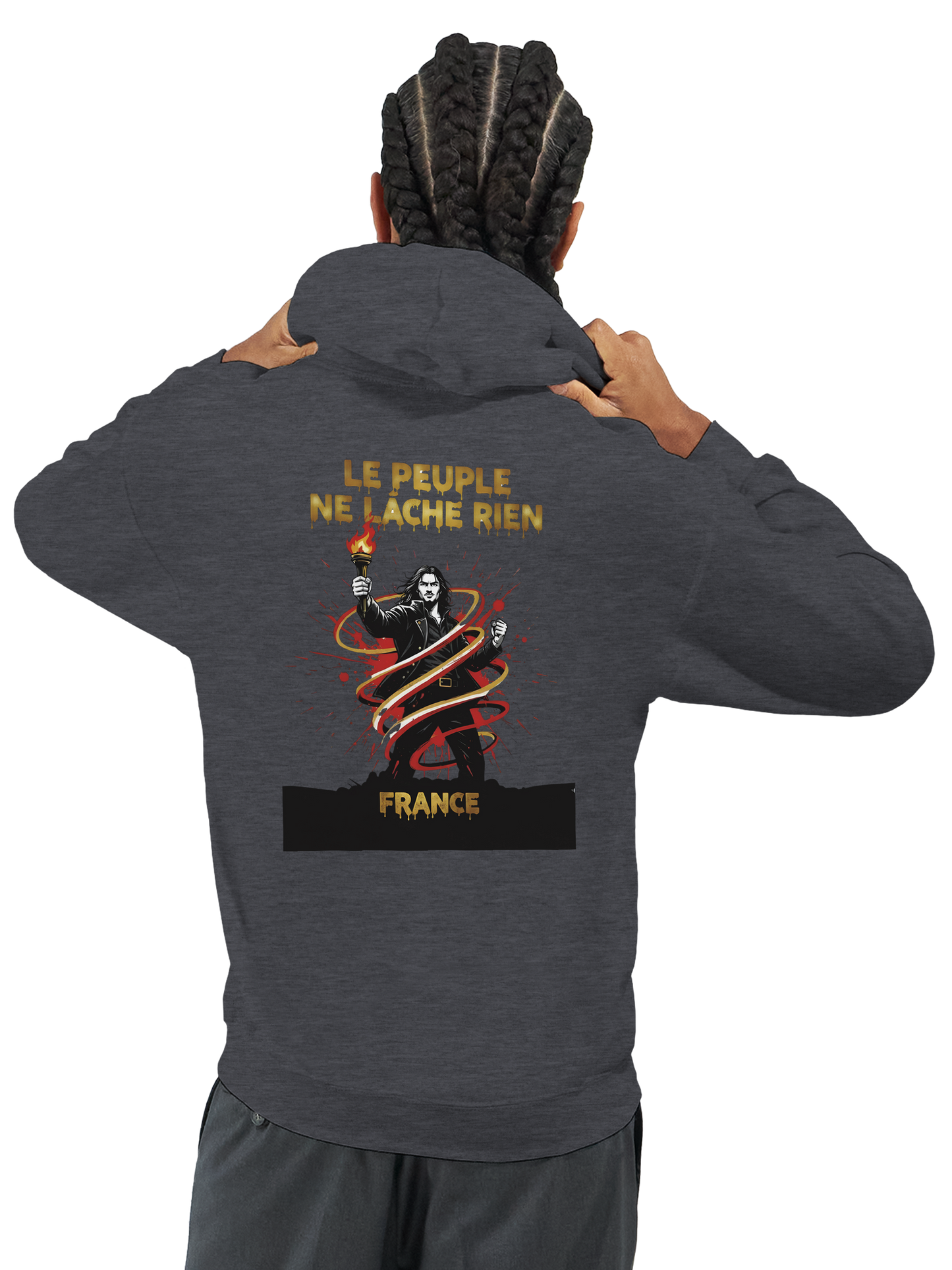 "The people don't give up" hoodie - classic French style for men | Gildan® 18500