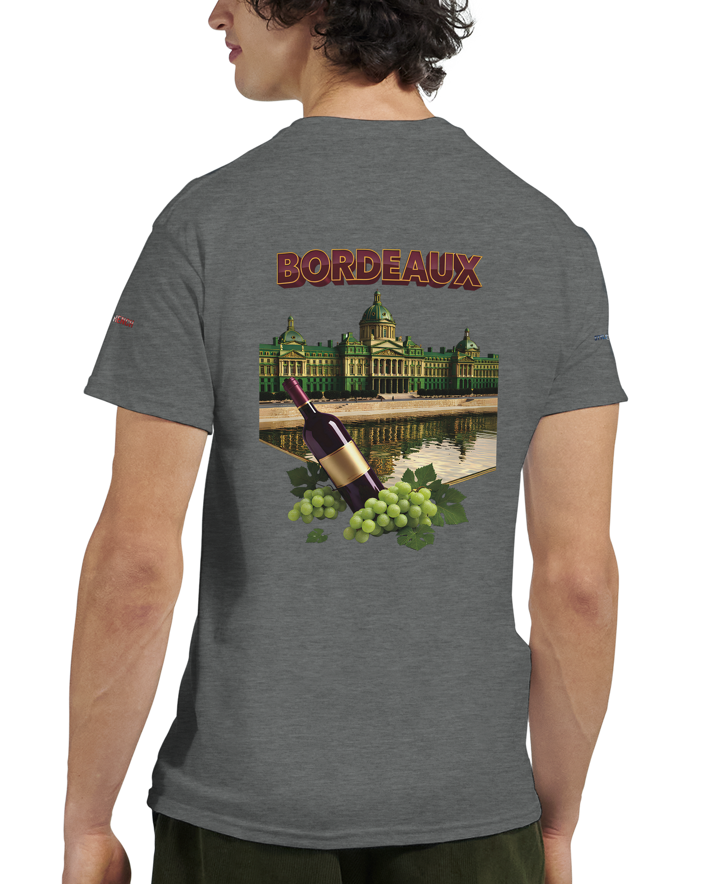 Unisex burgundy French city crewneck heavy t-shirt | Gildan® 5000