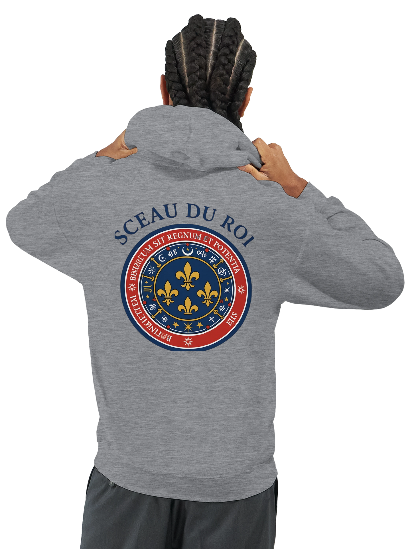 Herren-Kapuzenpullover „Siegel des Königs“ klassisch | Gildan® 18500