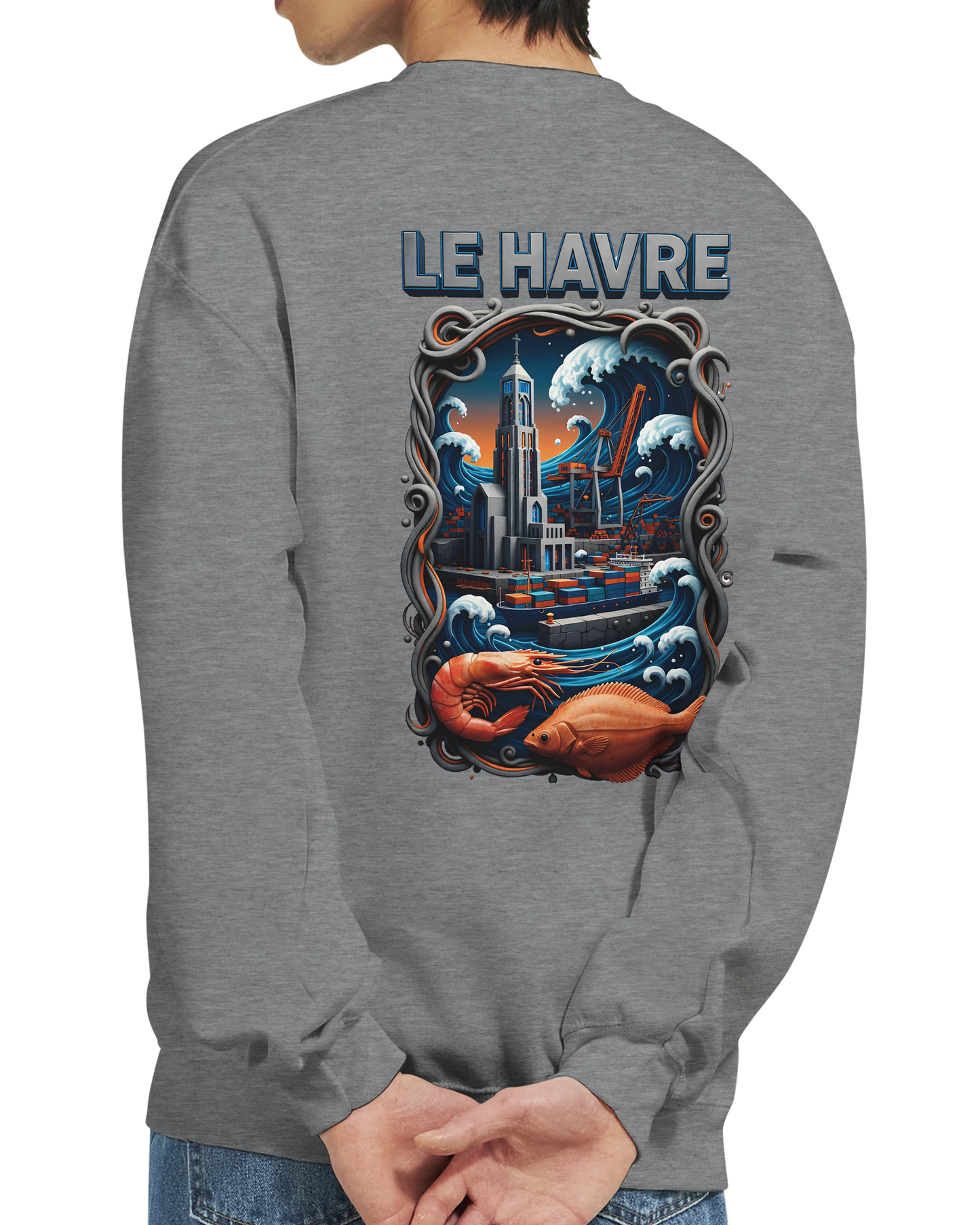 Sweat-shirt Unisexe Le Havre – Ville de France – Pull Premium Confort