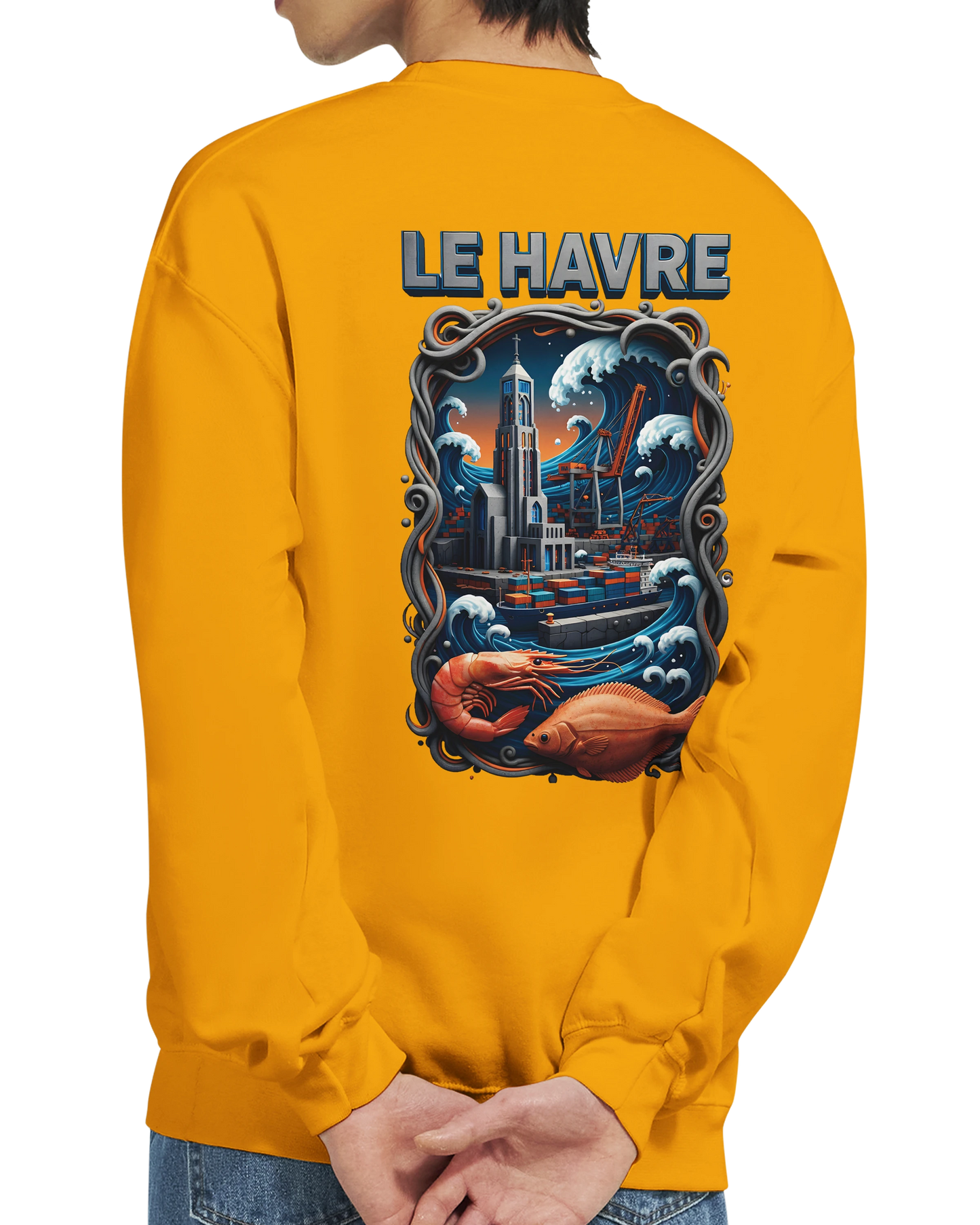 Sweat-shirt Unisexe Le Havre – Ville de France – Pull Premium Confort
