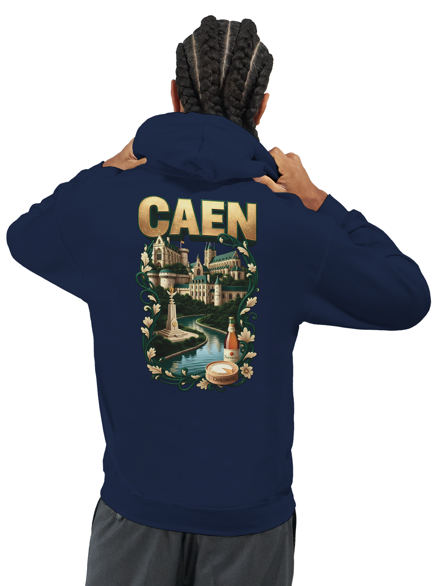 Kapuzenpullover "Caen, Stadt Frankreichs" Unisex Klassiker | Gildan® 18500
