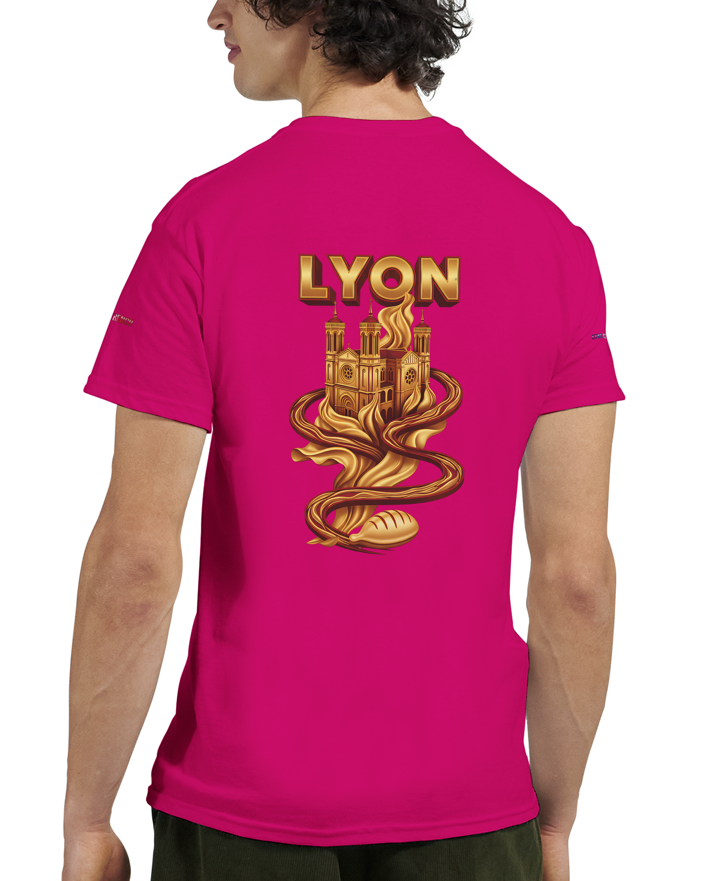 Unisex-T-Shirt Lyon Stadt Frankreich dick Rundhals | Gildan® 5000