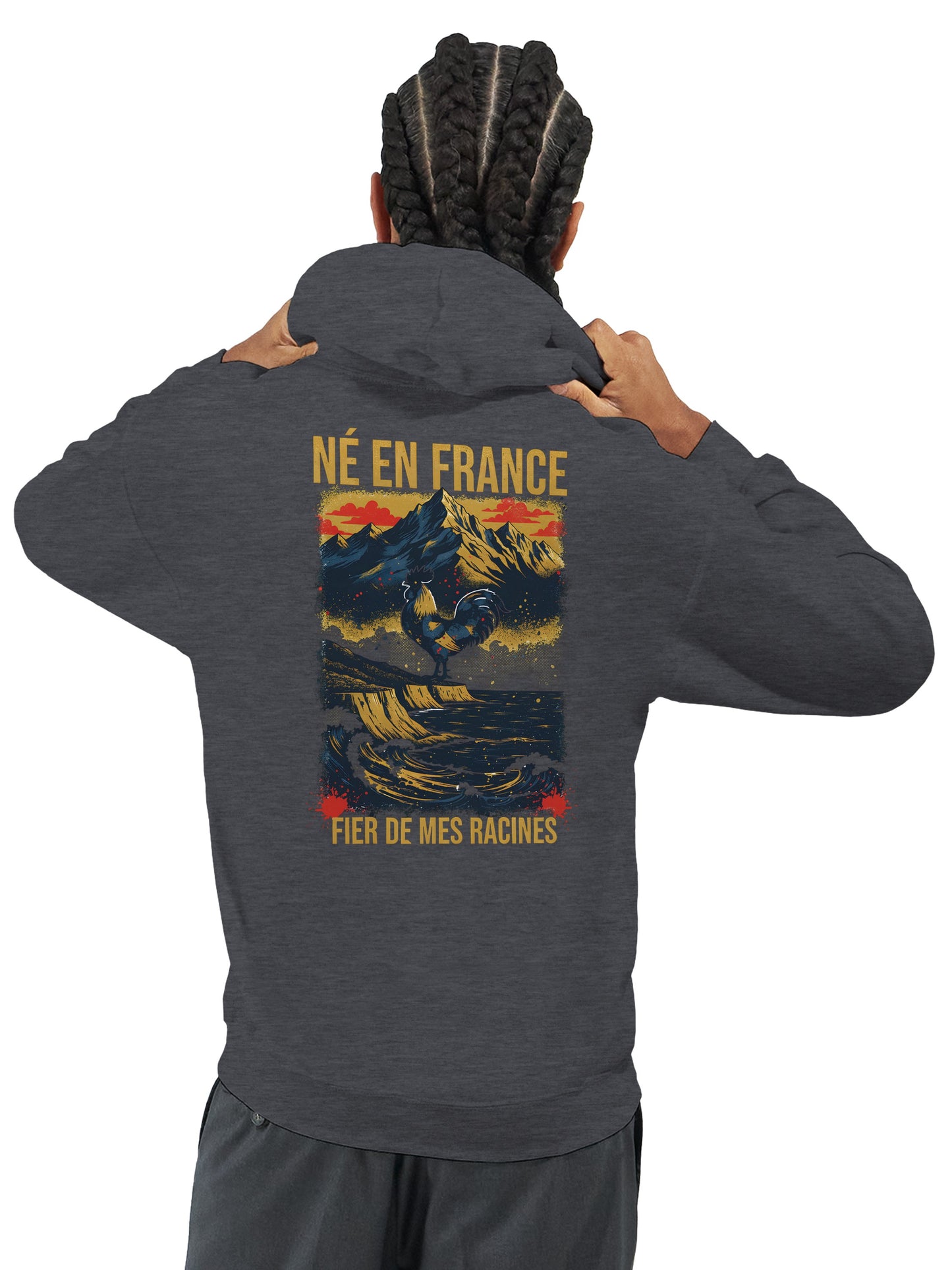 Sweat à Capuche Homme « Né en France » – Premium Confort et Style
