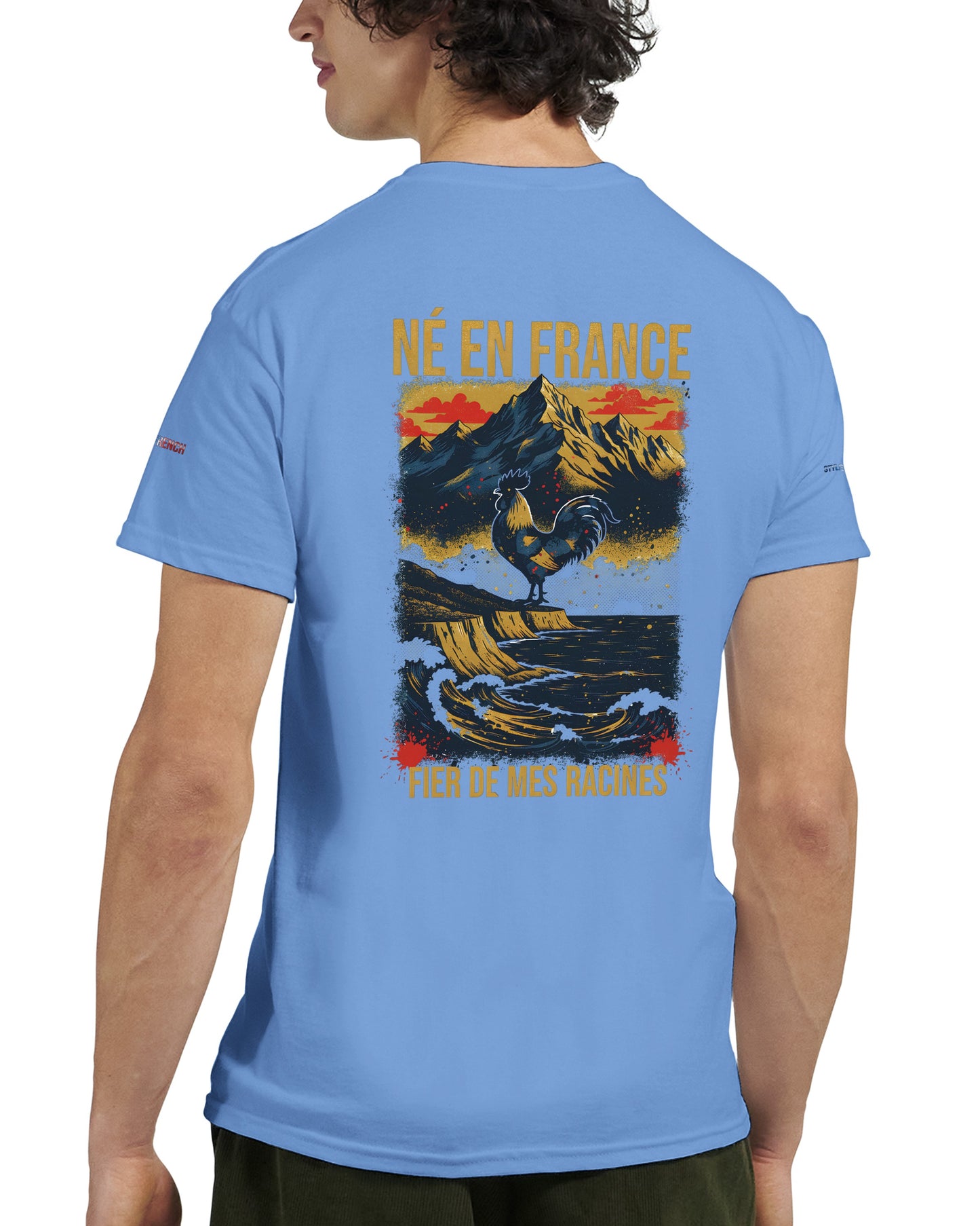 T-Shirt in Frankreich geboren dick rundhals | Gildan® 5000