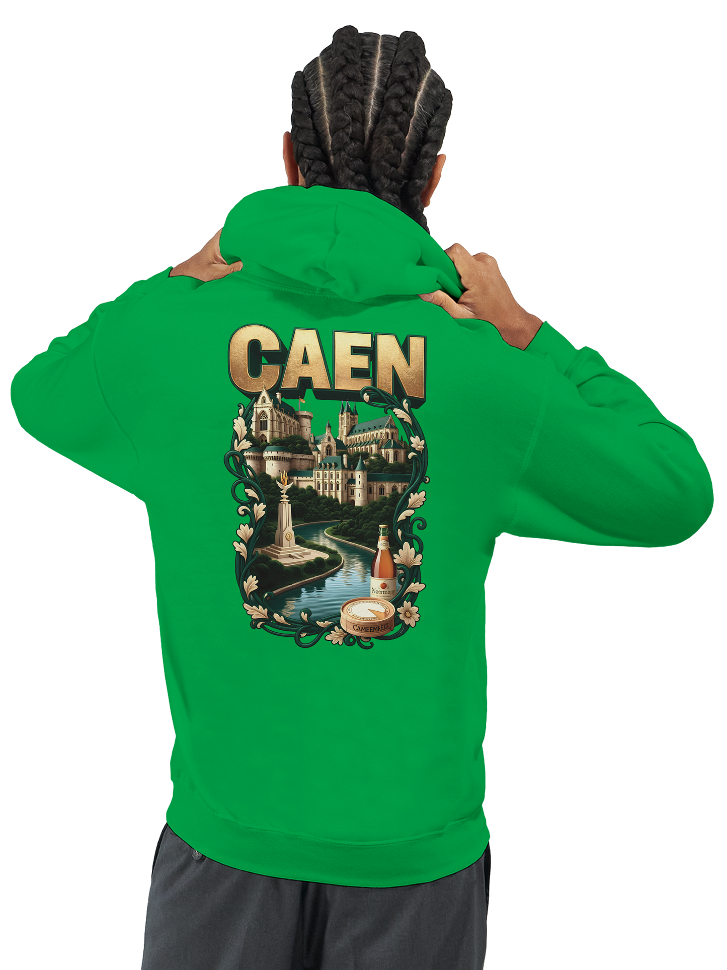 Kapuzenpullover "Caen, Stadt Frankreichs" Unisex Klassiker | Gildan® 18500