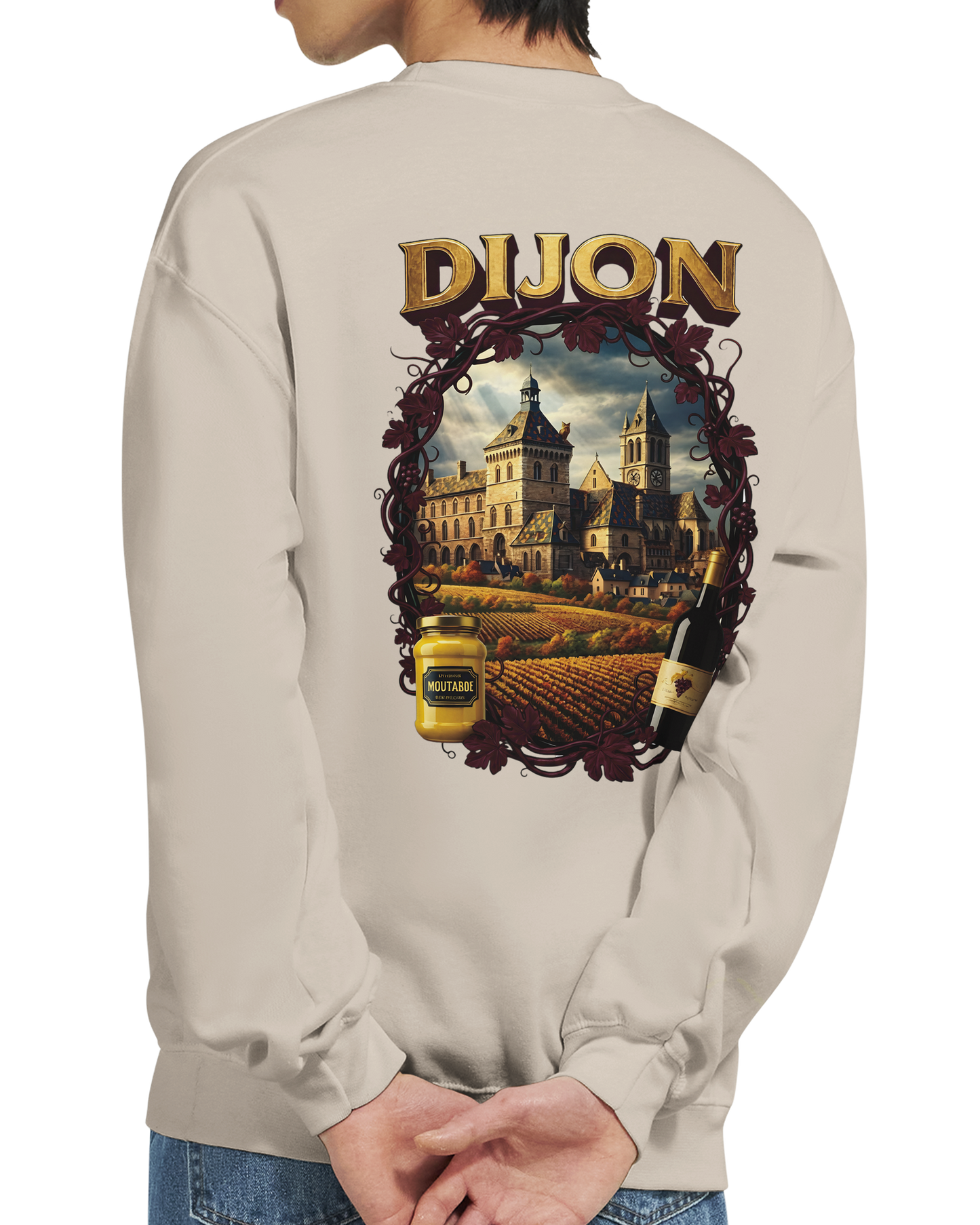 Unisex-Sweatshirt Dijon, Frankreich klassisch Rundhals | Gildan® 18000