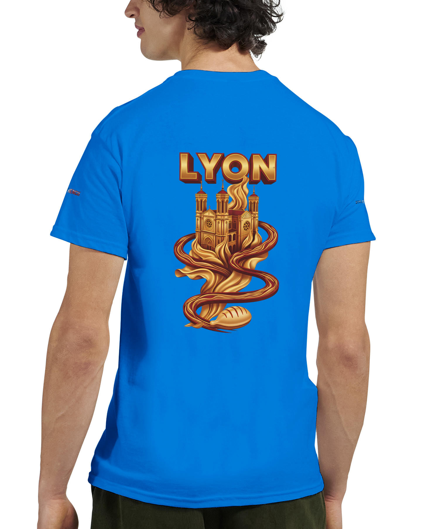 Unisex-T-Shirt Lyon Stadt Frankreich dick Rundhals | Gildan® 5000