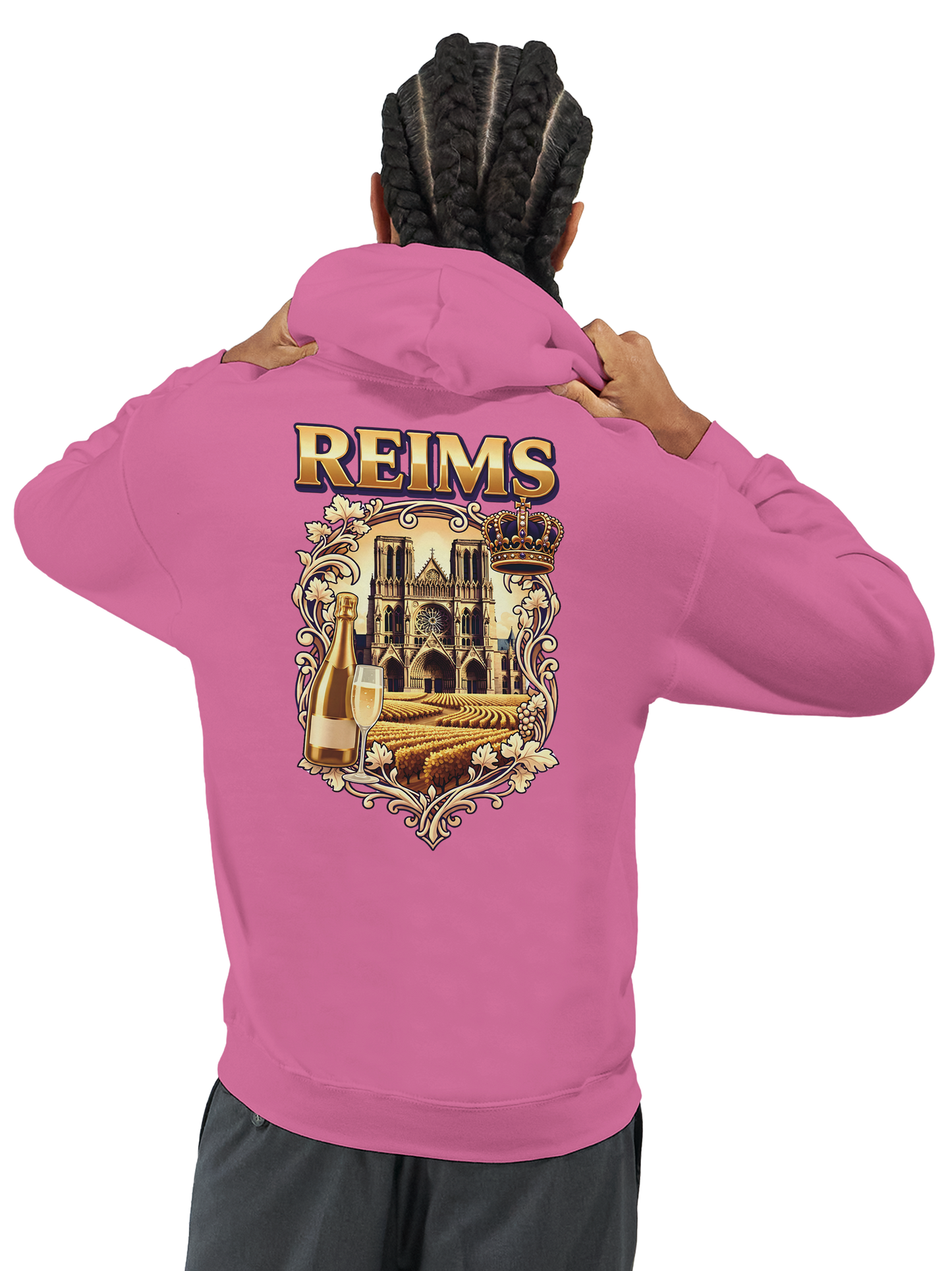 Sweat à capuche Reims – Hoodie unisexe classique style ville de France