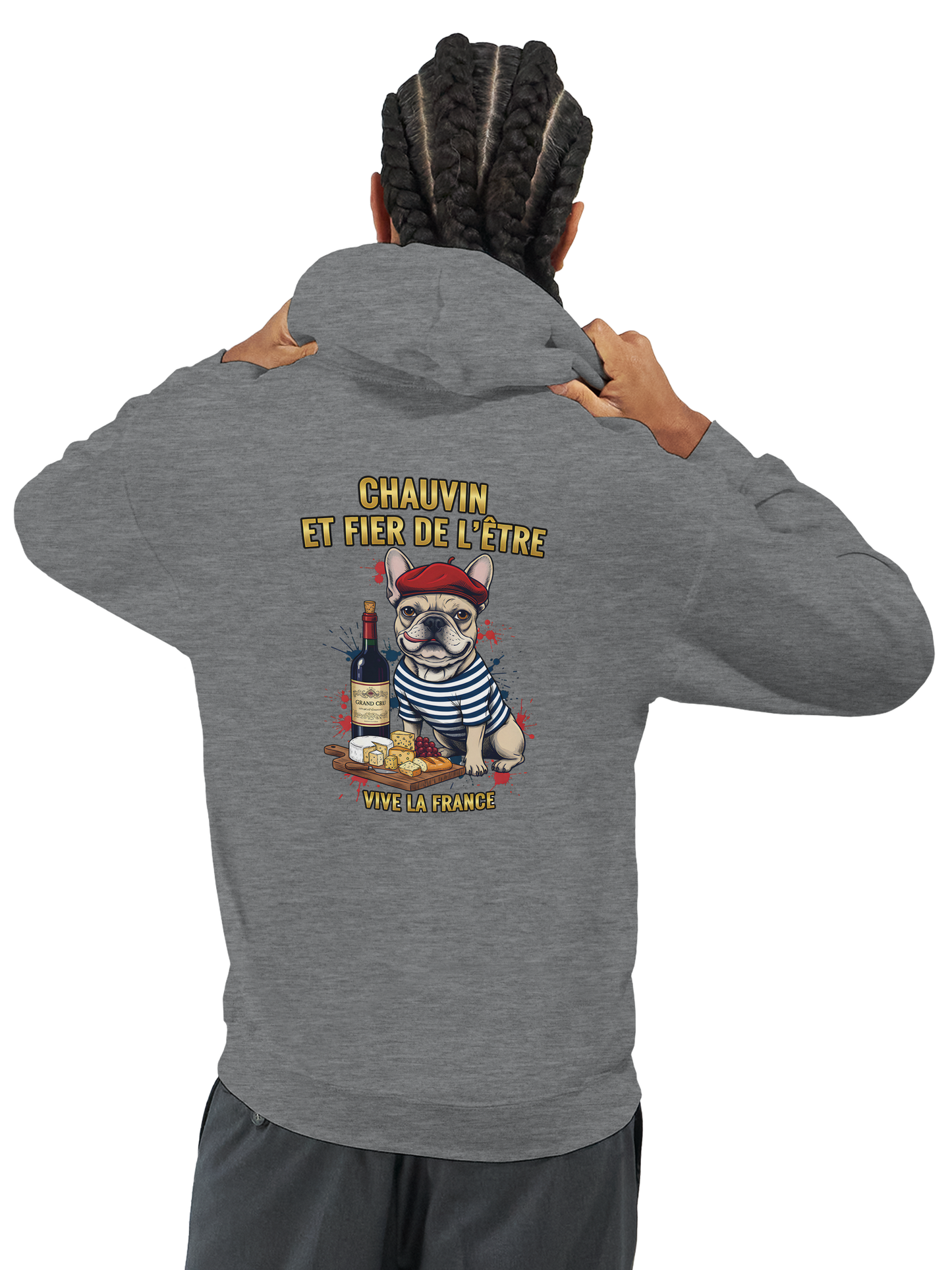Klassischer französischer Hoodie "Chauvinistisch und stolz darauf, ein Mann zu sein" | Gildan® 18500