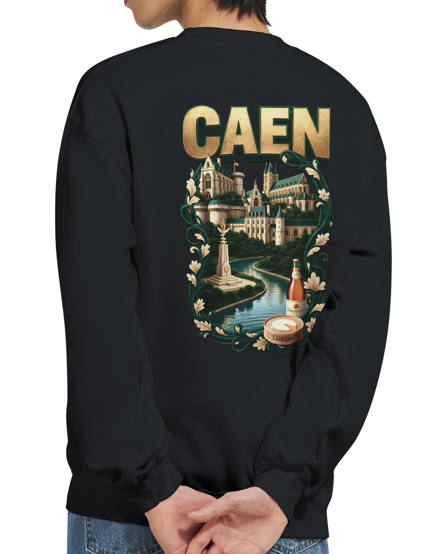 Sweatshirt Caen Stadt in Frankreich klassisch Unisex Rundhals | Gildan® 18000