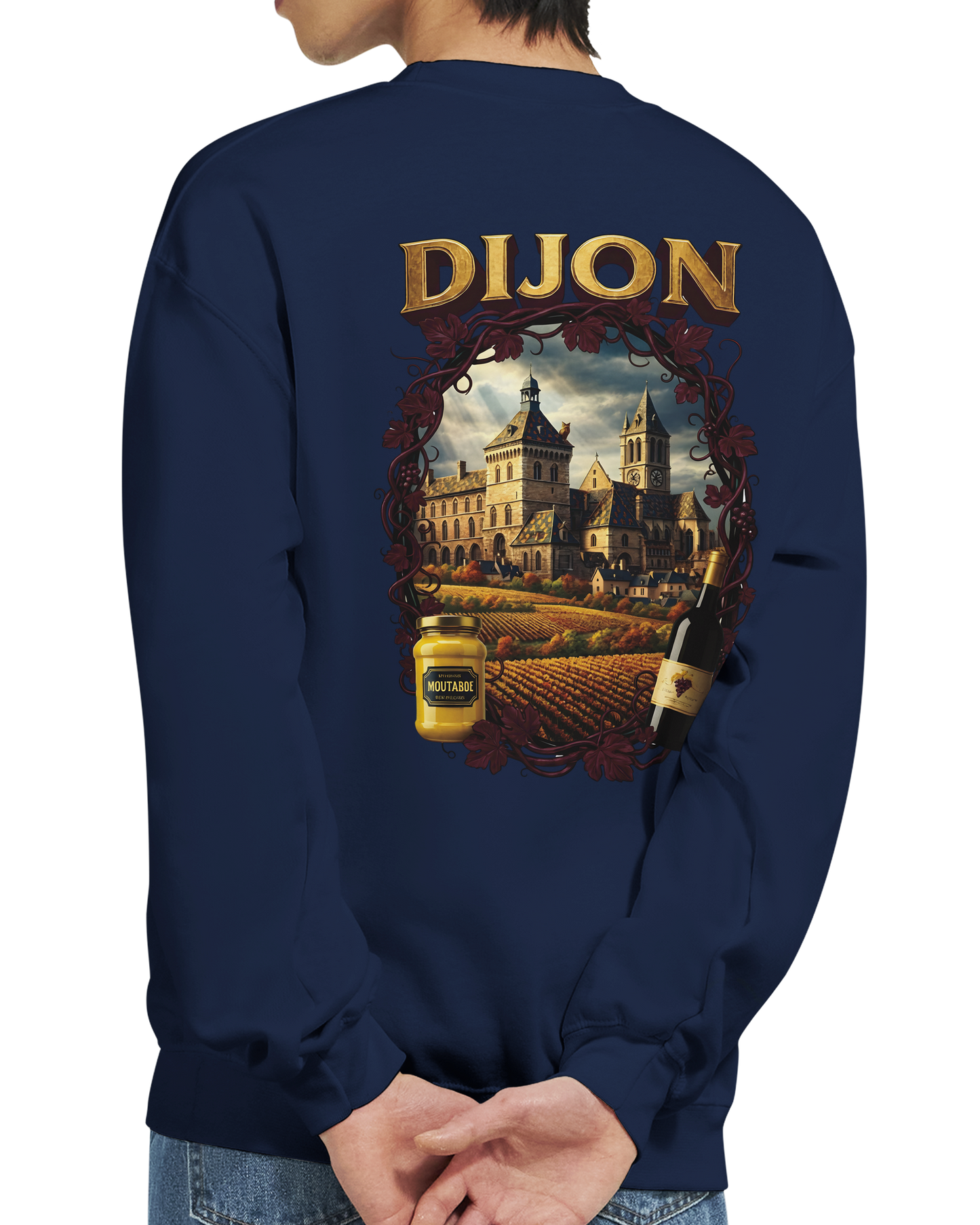 Unisex-Sweatshirt Dijon, Frankreich klassisch Rundhals | Gildan® 18000