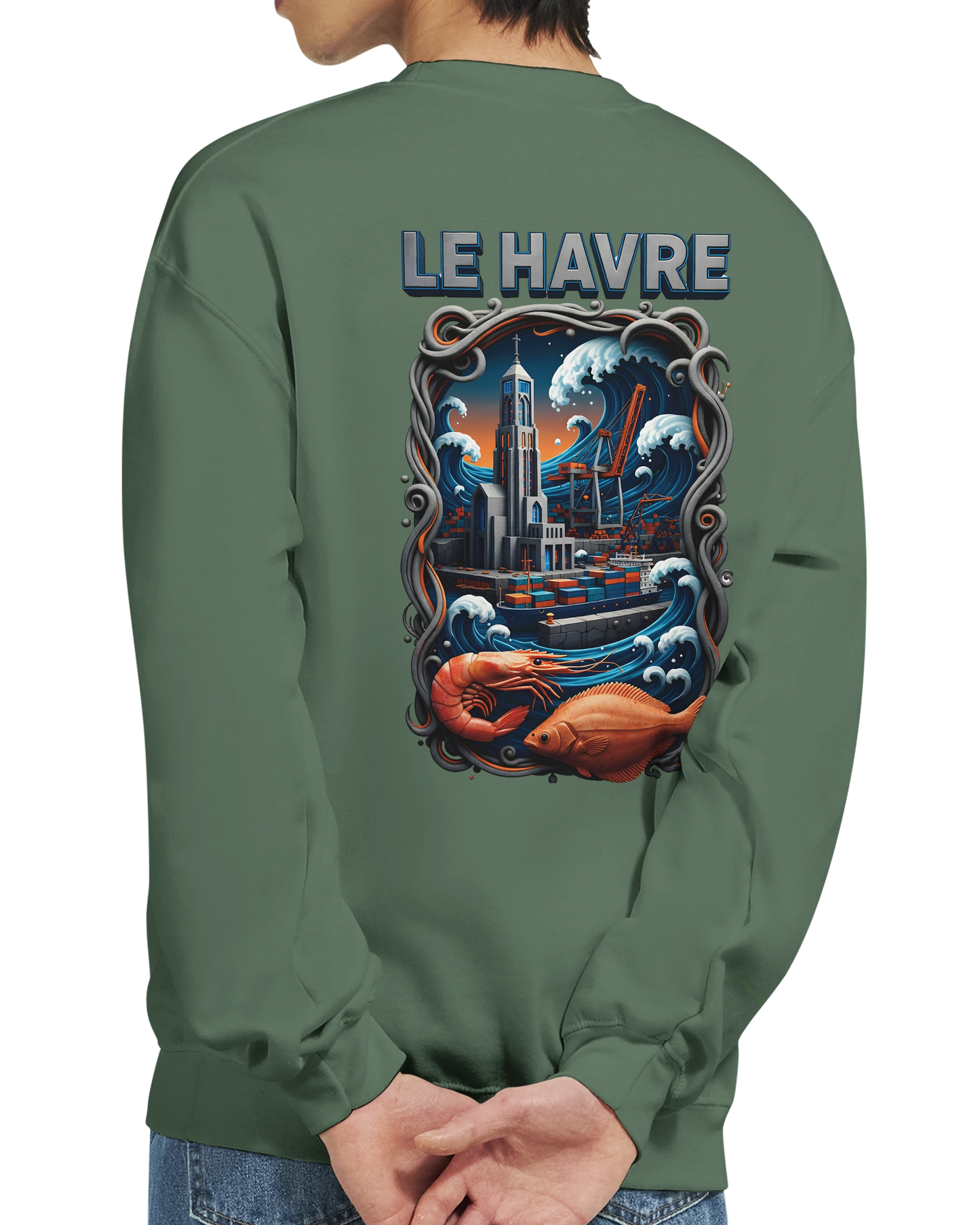Sweat-shirt Unisexe Le Havre – Ville de France – Pull Premium Confort