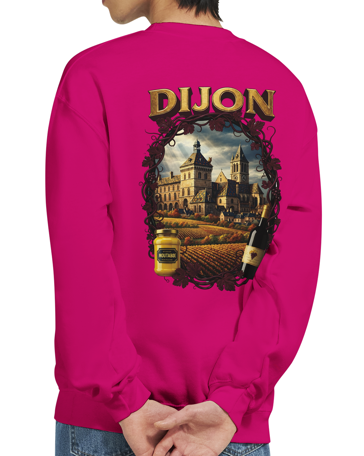 Unisex-Sweatshirt Dijon, Frankreich klassisch Rundhals | Gildan® 18000