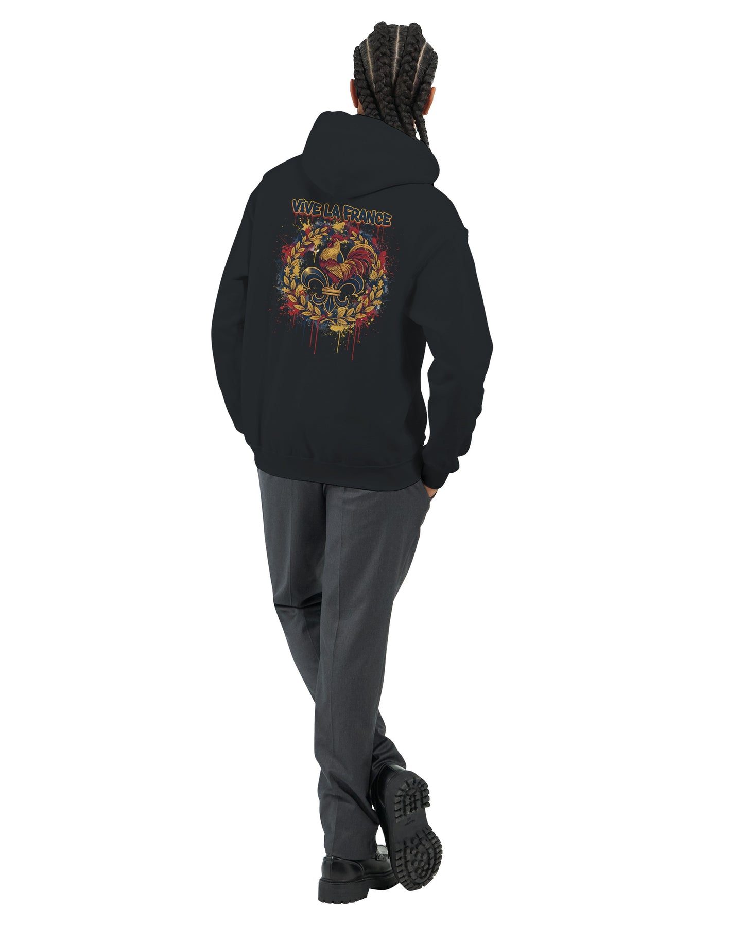 Sweat à capuche Vive la France – Hoodie Premium pour Homme