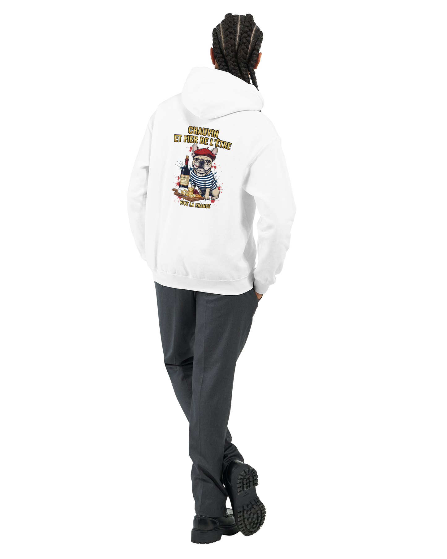 Klassischer französischer Hoodie "Chauvinistisch und stolz darauf, ein Mann zu sein" | Gildan® 18500