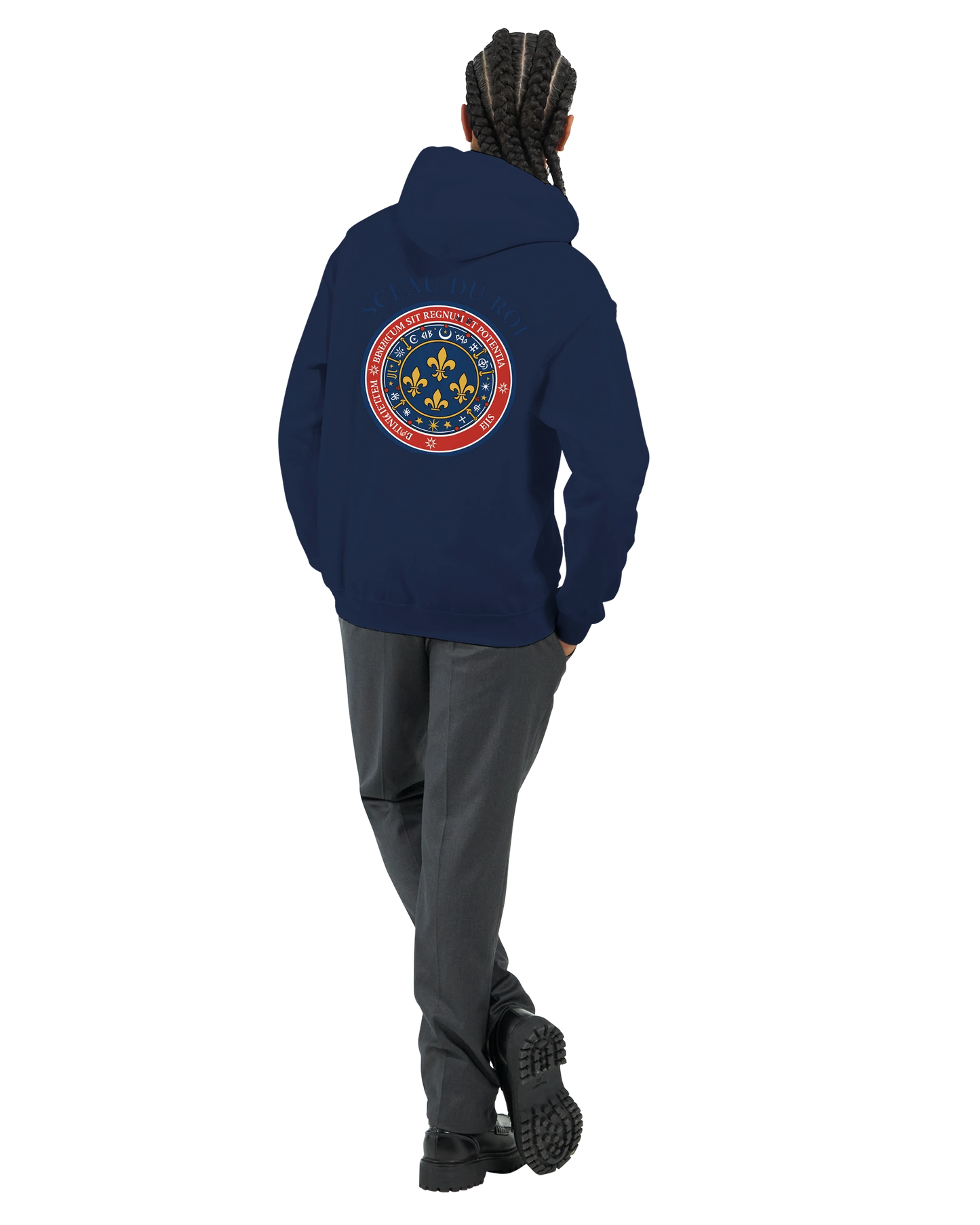 Herren-Kapuzenpullover „Siegel des Königs“ klassisch | Gildan® 18500