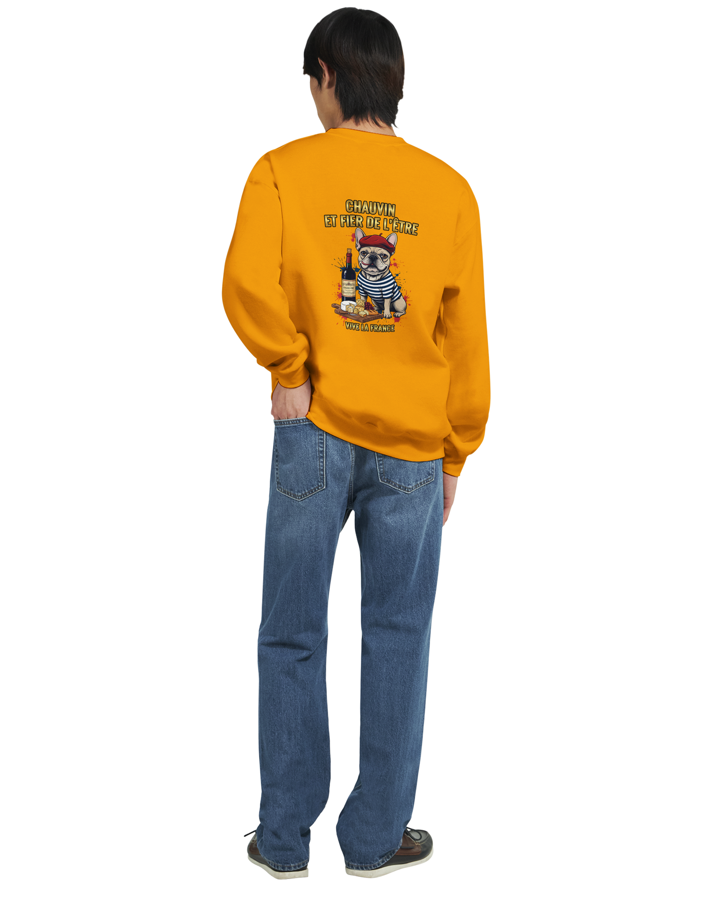 Sweatshirt „Chauvin und stolz darauf zu sein“ im klassischen französischen Rundhals-Stil | Gildan® 18000