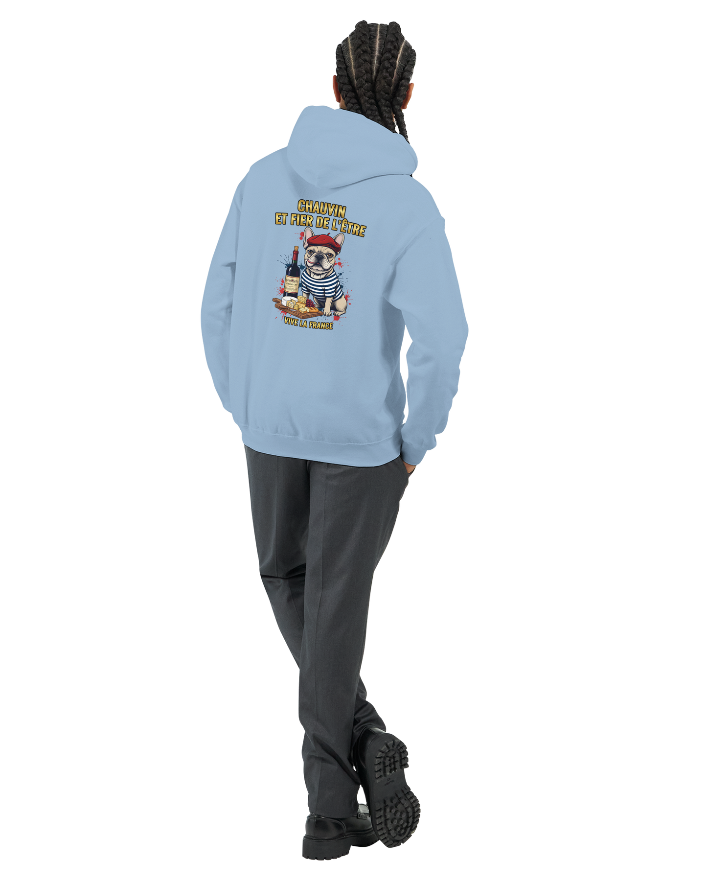 Klassischer französischer Hoodie "Chauvinistisch und stolz darauf, ein Mann zu sein" | Gildan® 18500