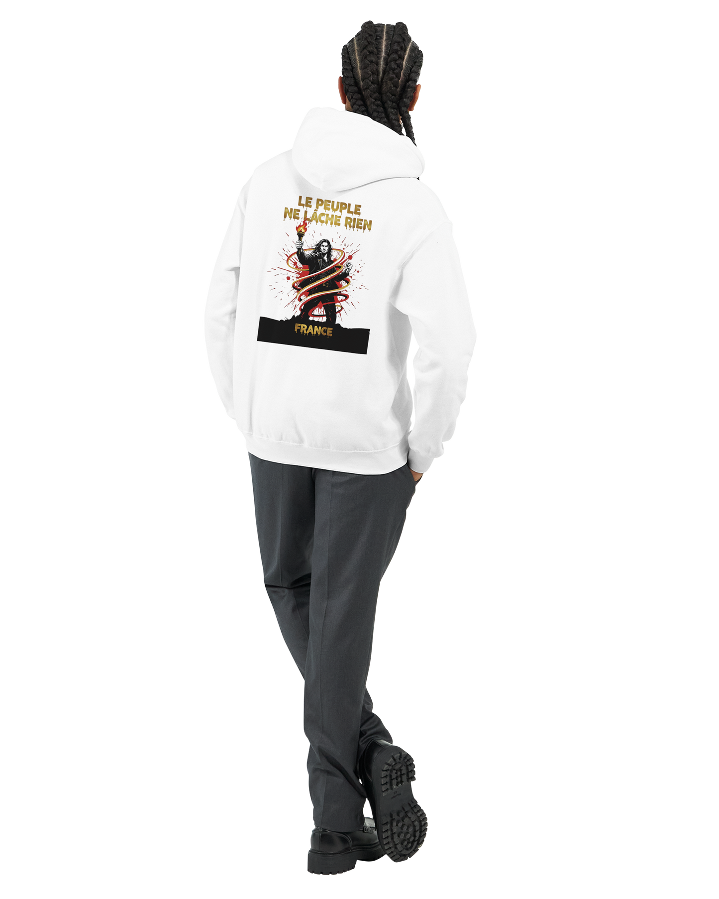 "The people don't give up" hoodie - classic French style for men | Gildan® 18500